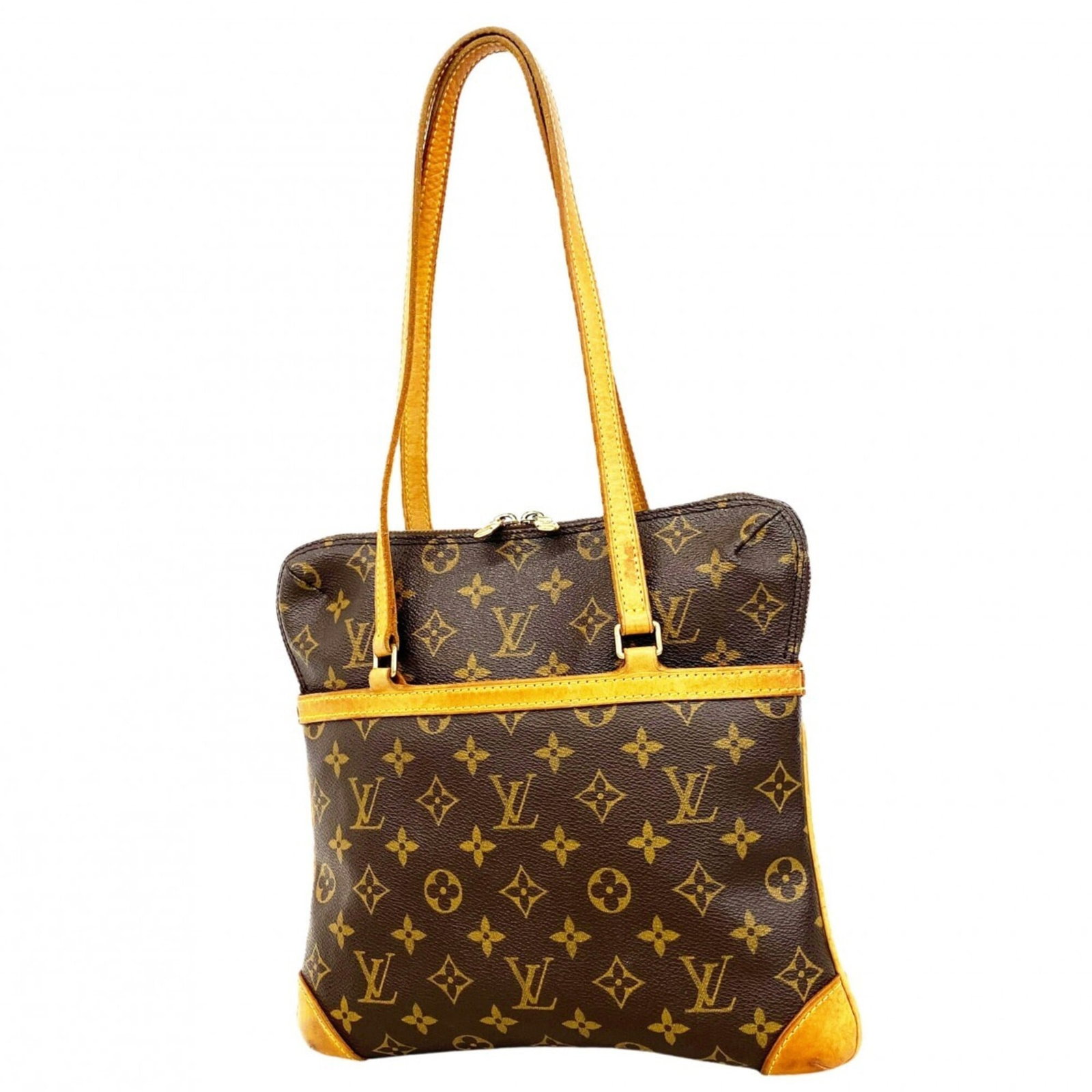 Louis Vuitton Shoulder Bag: Louis Vuitton Shoulder Bag Brown Louis Vuitton Shoulder Bag with Traces of Usage. This used shoulder bag features scratches and dirt, showing signs of previous use, but remains in good condition