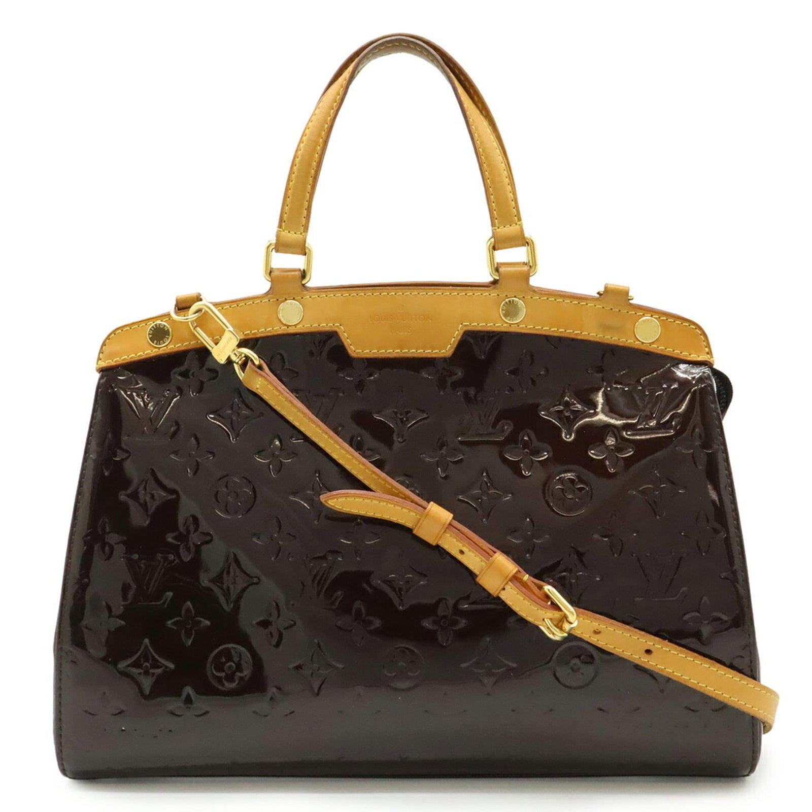 Louis Vuitton Handbag Shoulder Bag Tote Bag Monogram Vernis: Louis Vuitton Handbag Shoulder Bag Tote Bag Monogram Vernis Monogram Vernis, a classic Louis Vuitton design, adorns this elegant shoulder bag tote in Amarante color. The item features a distinctive Mo
