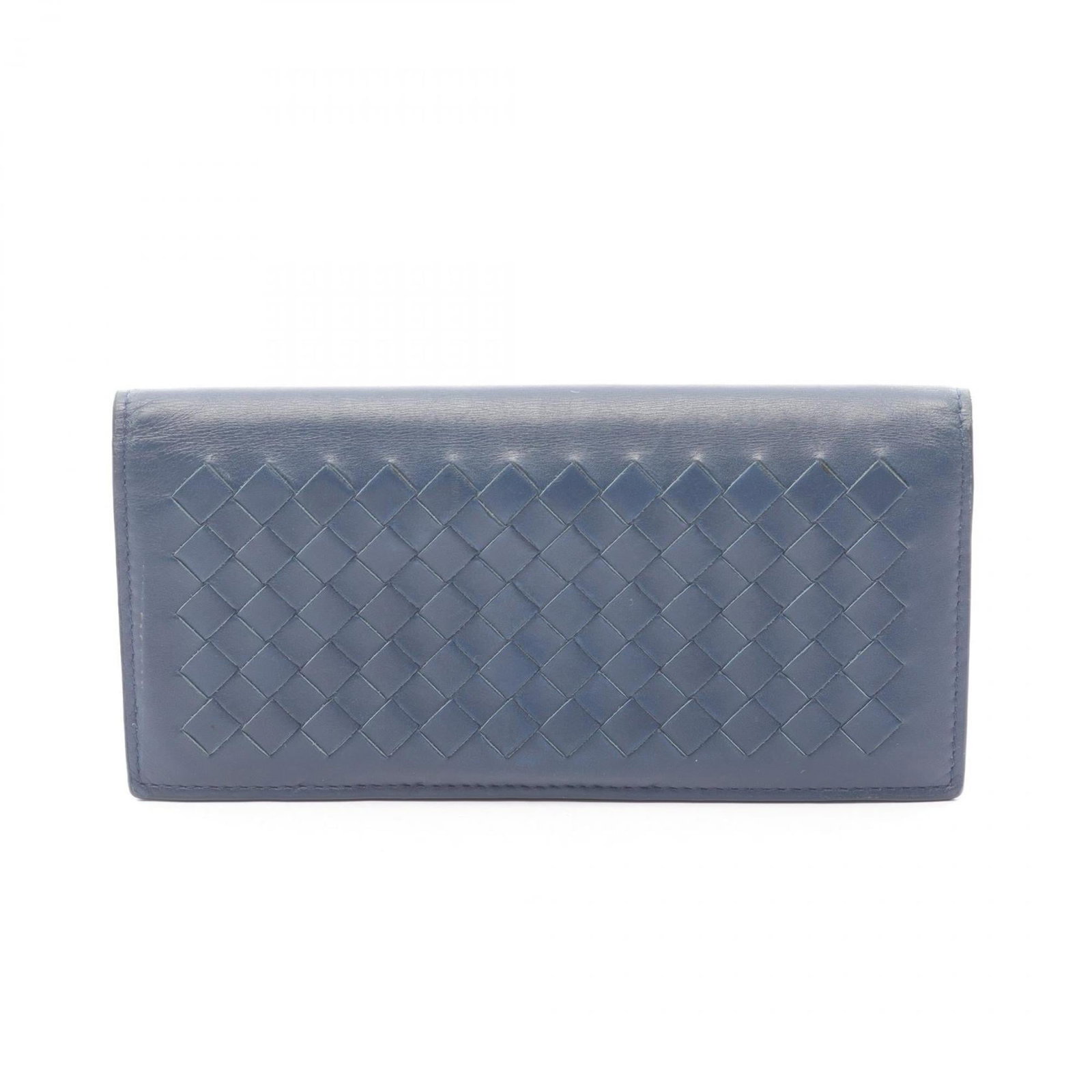 Bottega Veneta Long Wallet (Bi-Fold) Leather: Bottega Veneta Long Wallet (Bi-Fold) Leather The Bottega Veneta Long Wallet features a classic bi-fold design with a sleek blue leather exterior. With its durable construction and timeless style, this