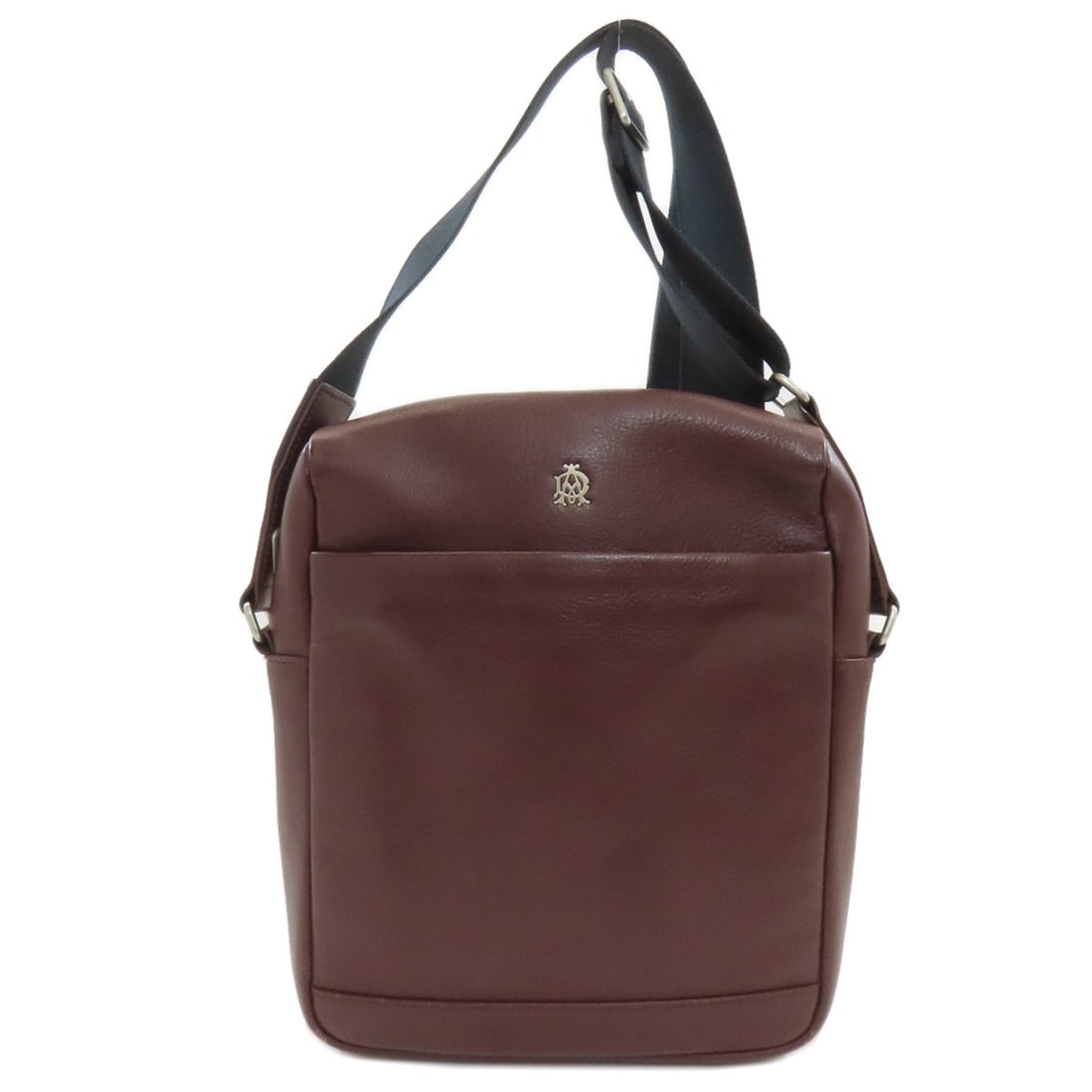 Dunhill Leather Shoulder Bag Logo: Dunhill Leather Shoulder Bag Logo Brown leather shoulder bag with Dunhill logo. Made from high-quality leather, this classic style features a timeless design and a prominent brand logo on the exterior