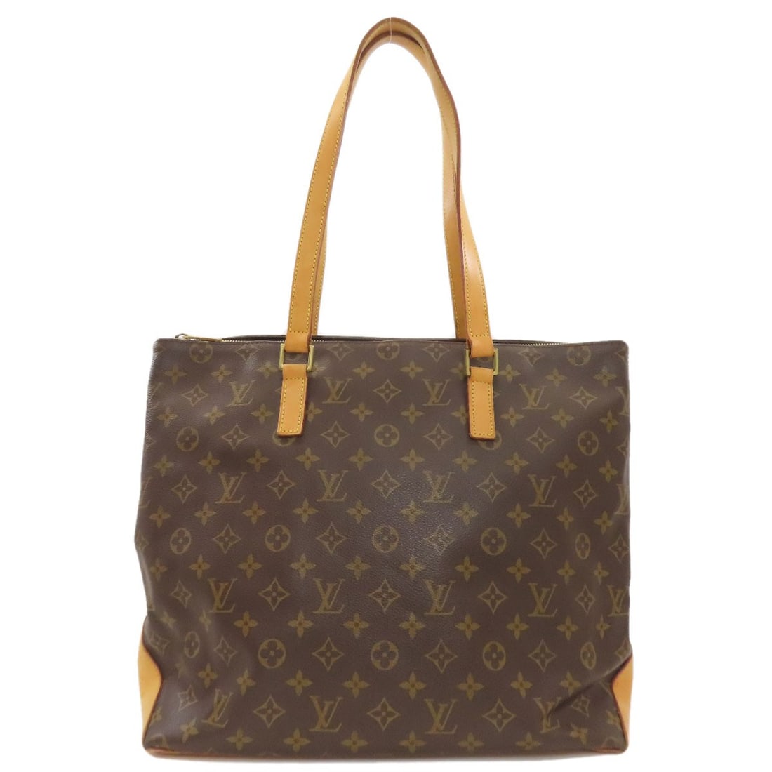 Mezzo Monogram Canvas Louis Vuitton M51151 Bag Tote Cabas: Mezzo Monogram Canvas Louis Vuitton M51151 Bag Tote Cabas Mezzo Monogram canvas Louis Vuitton M51151 Bag Tote Cabas in Brown features a classic tote design with iconic monogram pattern. This stylish b