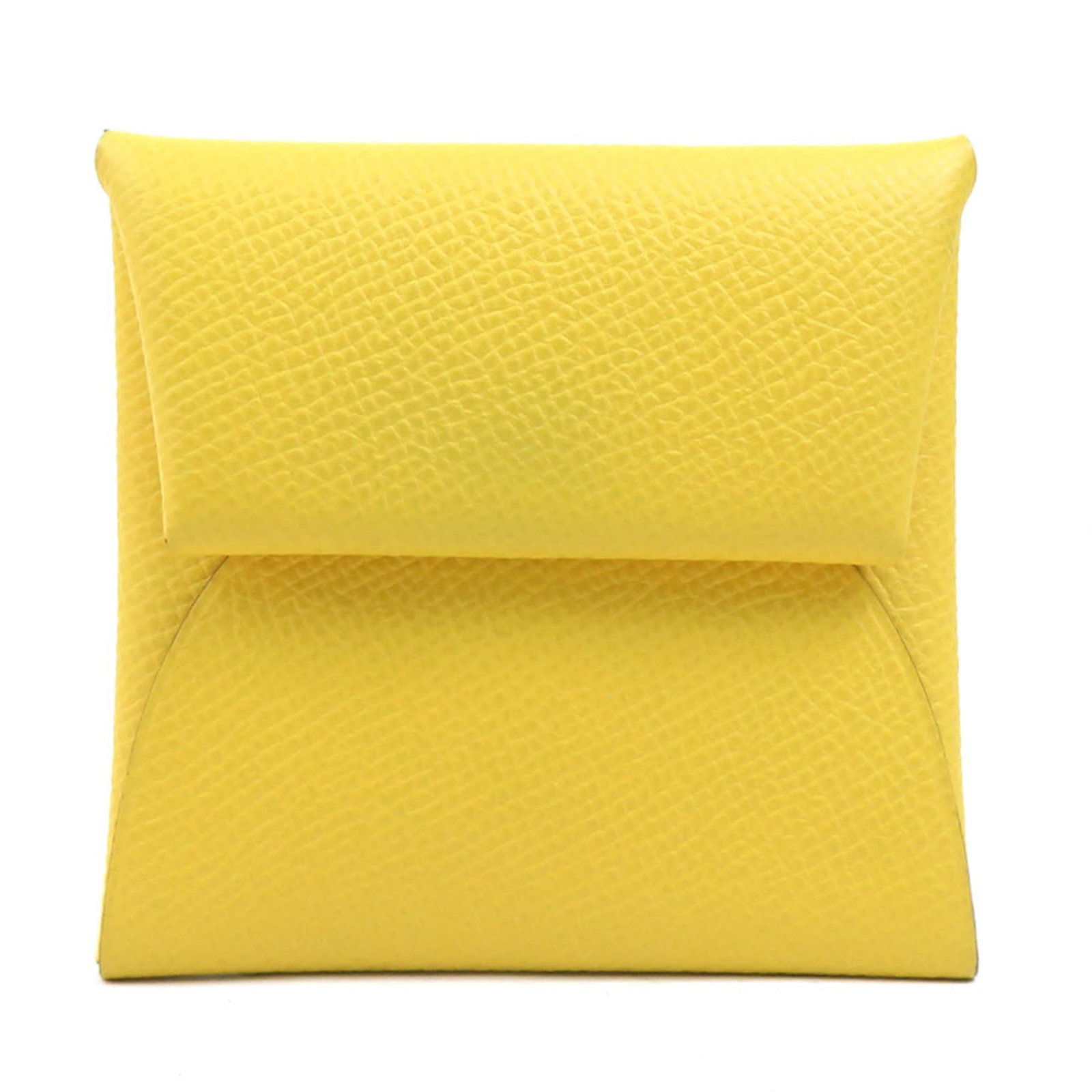 Hermes Coin Purse/Coin Case Leather: Hermes Coin Purse/Coin Case Leather This Hermes Coin Purse/Coin Case Leather is a unique accessory featuring high-quality yellow leather. With its classic design and compact size, it's perfect for sto