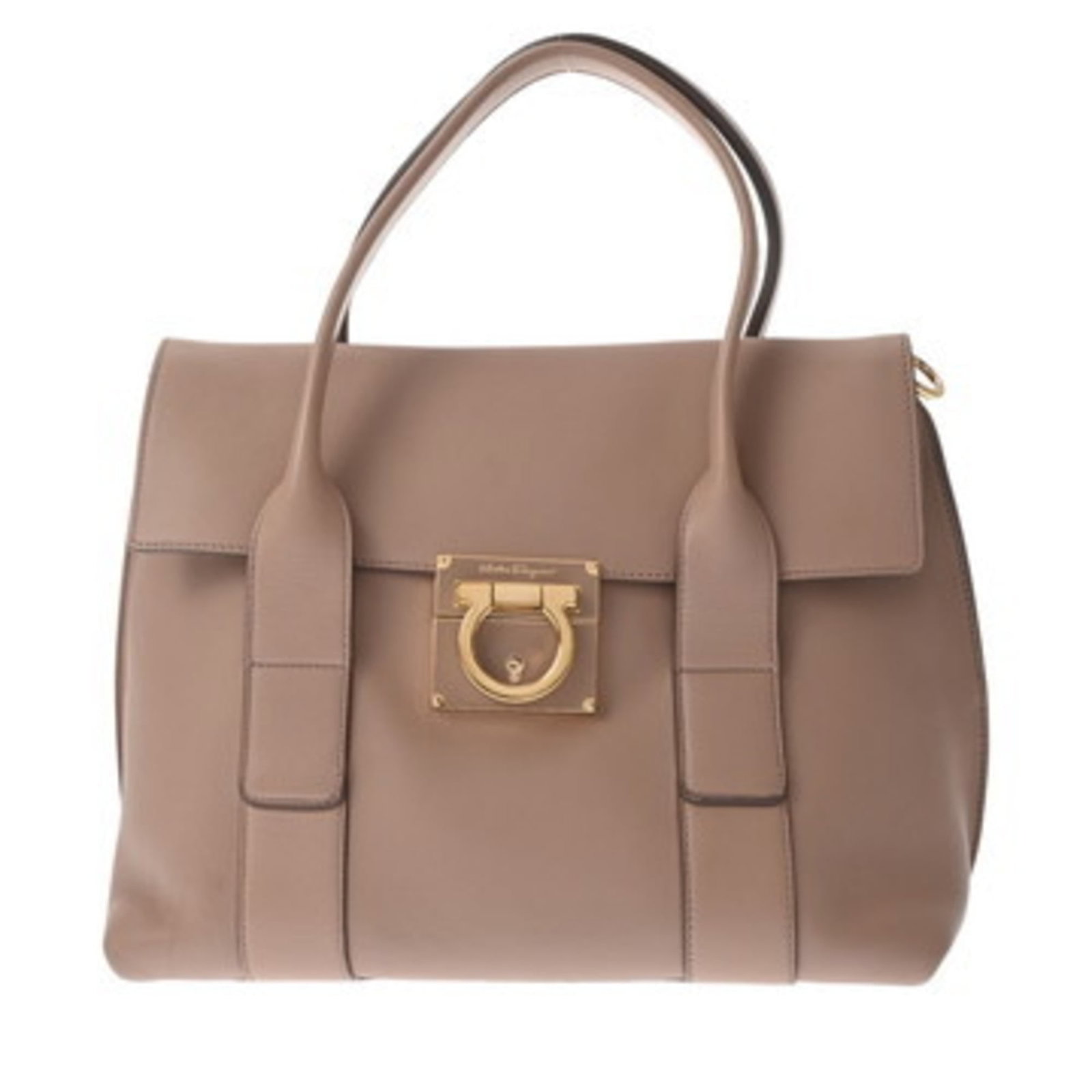Salvatore Ferragamo Shoulder Bag Leather: Salvatore Ferragamo Shoulder Bag Leather The Salvatore Ferragamo Shoulder Bag Leather features a sleek smoke pink leather exterior with gold hardware, adding a touch of sophistication to any outfit.