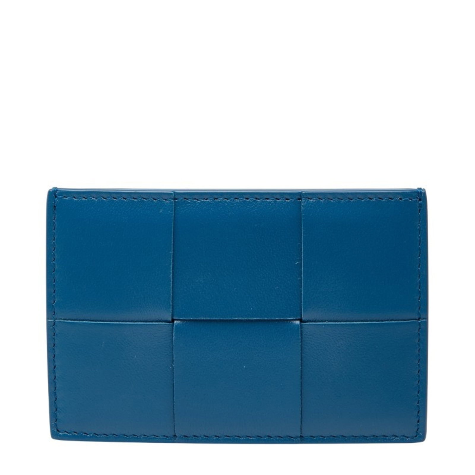 Bottega Veneta Card Case Leather: Bottega Veneta Card Case Leather This Bottega Veneta card case leather features a beautiful blue color and is made from high-quality leather. The item has some traces of usage, with scratches and