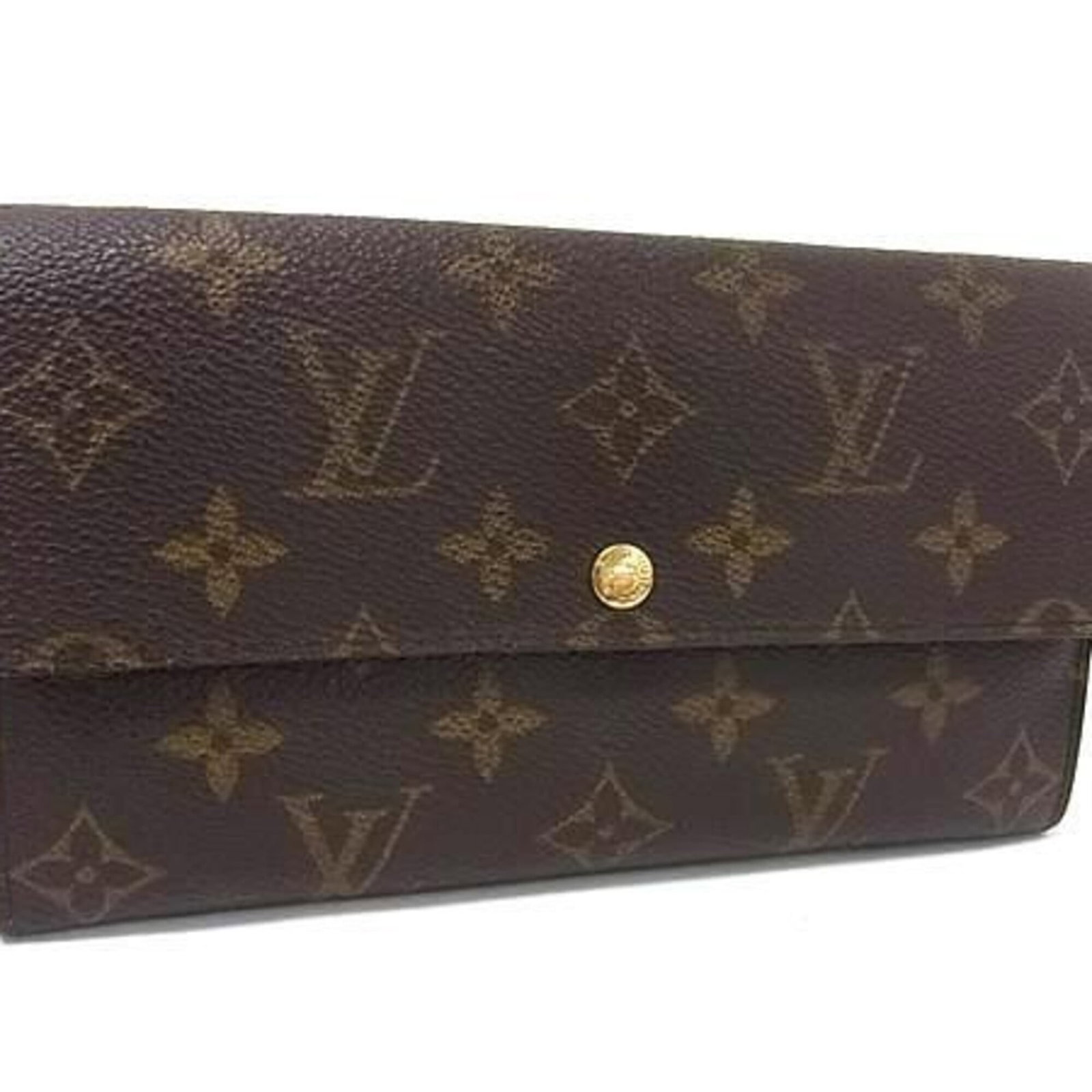 Louis Vuitton Long Wallet (Bi-Fold) Monogram: Louis Vuitton Long Wallet (Bi-Fold) Monogram Brown Monogram Long Wallet (Bi-Fold) from Louis Vuitton, featuring the iconic monogram pattern. This used bi-fold wallet measures 10.5cm x 19cm x 2cm and