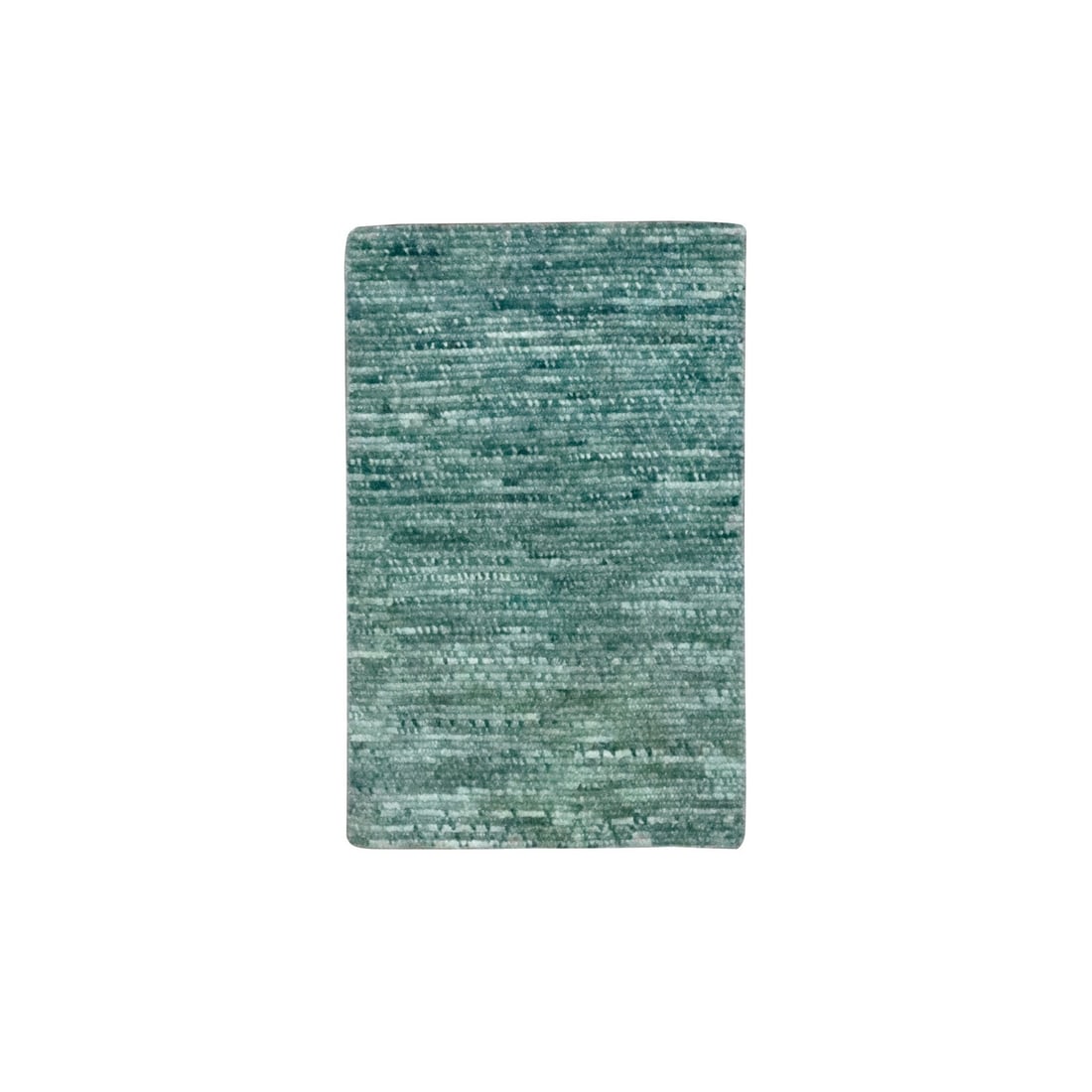 Ocean Green Grass Ocean Design Hand Knotted Wool Mat (1 of 5)