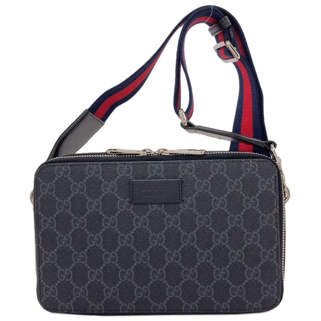 Strict Rules Apply To Gg Supreme Bag: Strict Rules Apply To Gg Supreme Bag The GUCCI Supreme Bag boasts a sleek PVC exterior in a versatile gray hue. Its shoulder design makes for easy carrying, while its notable features include [highlig