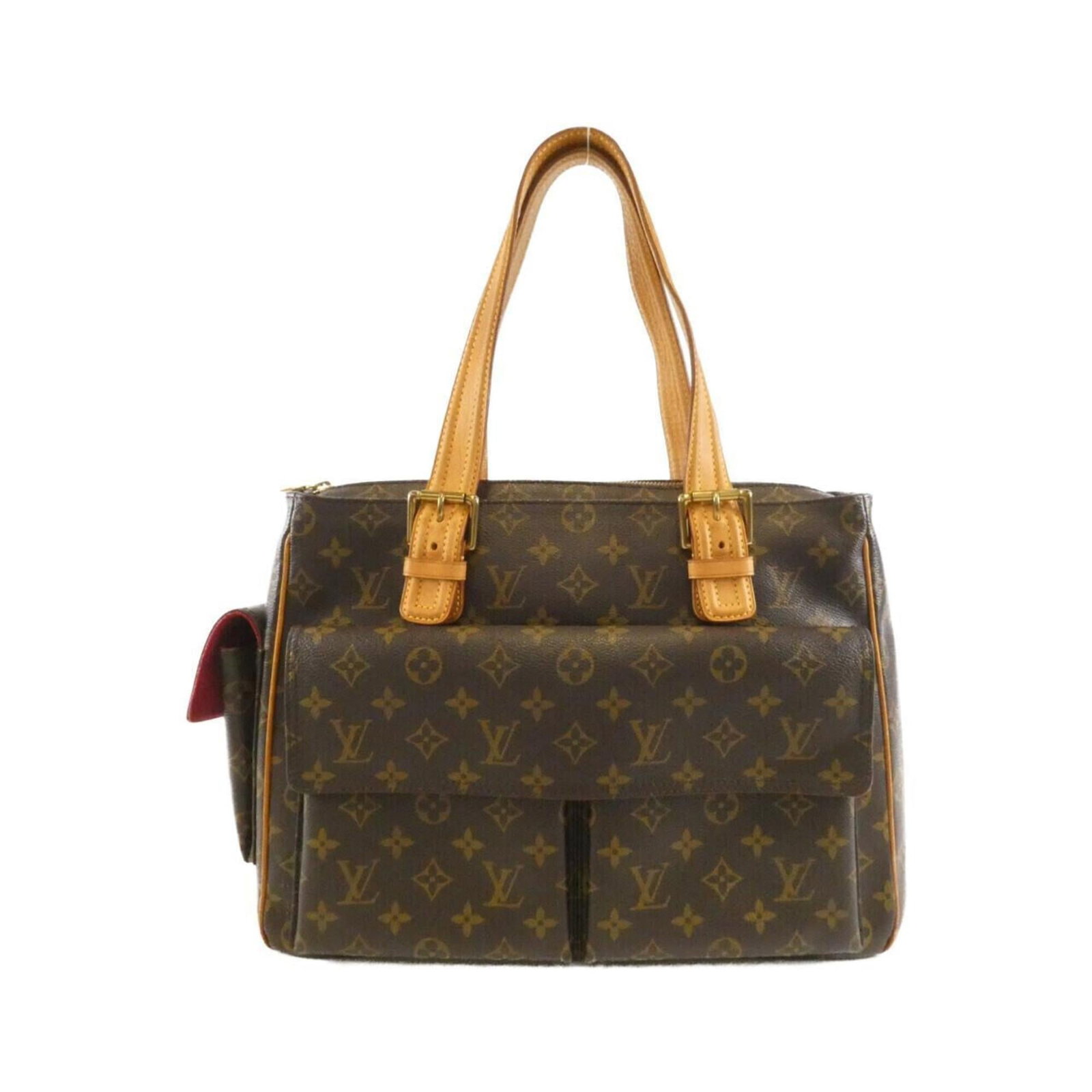 Louis Vuitton Handbag Coated Canvas: Louis Vuitton Handbag Coated Canvas The Louis Vuitton Handbag Coated Canvas features a timeless design with gold hardware and a classic maroon color. With its durable coated canvas material, this
