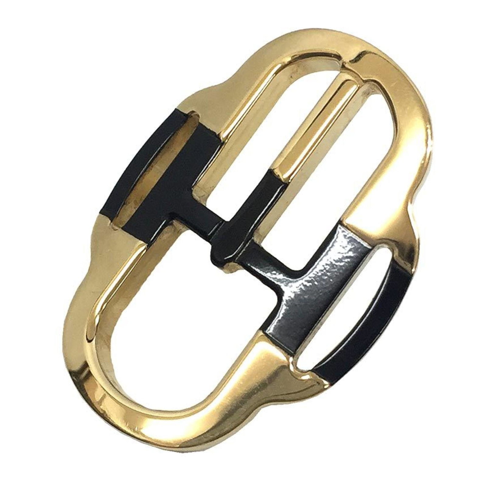 Hermes Scarf Ring: Hermes Scarf Ring This Hermes Scarf Ring features a unique design with a few traces of usage, showcasing some minor scratches and dirt. Despite its used condition, it remains in very good shape, makin