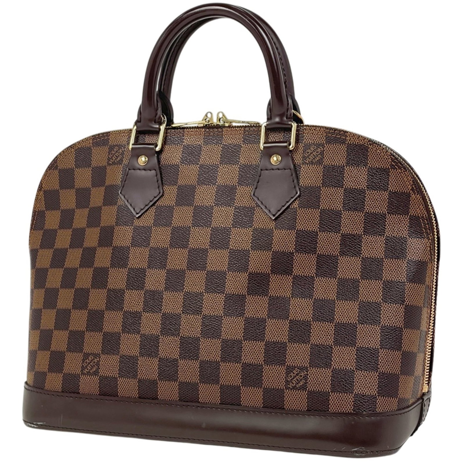 Louis Vuitton Handbag: Louis Vuitton Handbag Brown Damier Canvas Louis Vuitton Handbag in Acceptable Used Condition. This classic handbag features iconic trims and stitching, with visible signs of use and minor damages. Its