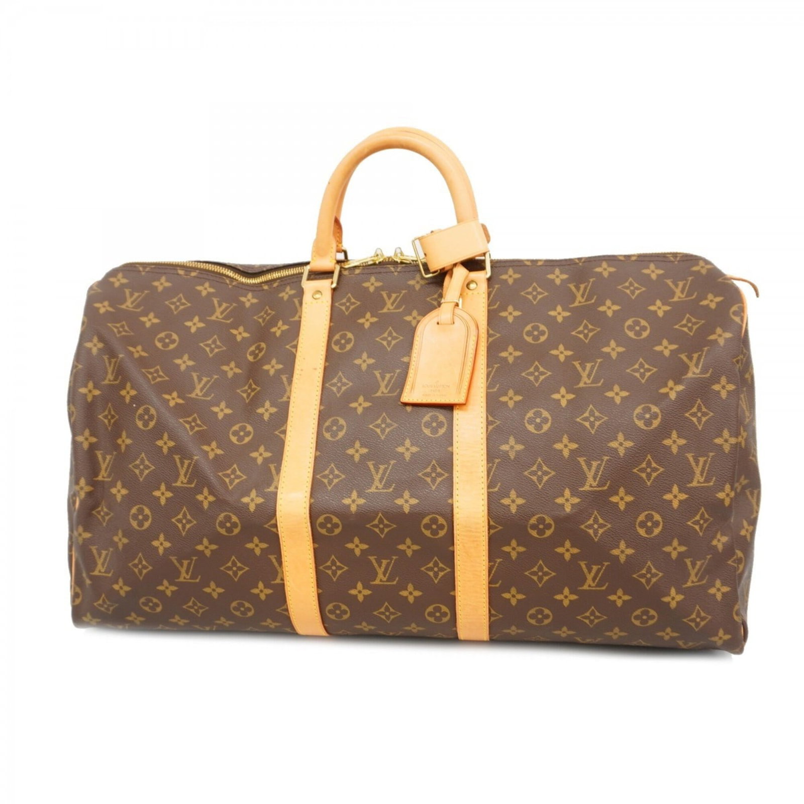 Louis Vuitton Boston Bag: Louis Vuitton Boston Bag The Louis Vuitton Boston Bag boasts its classic design with a timeless brown hue. With its spacious interior and sturdy dimensions (30cm x 55cm x 25cm), this bag offers ample 