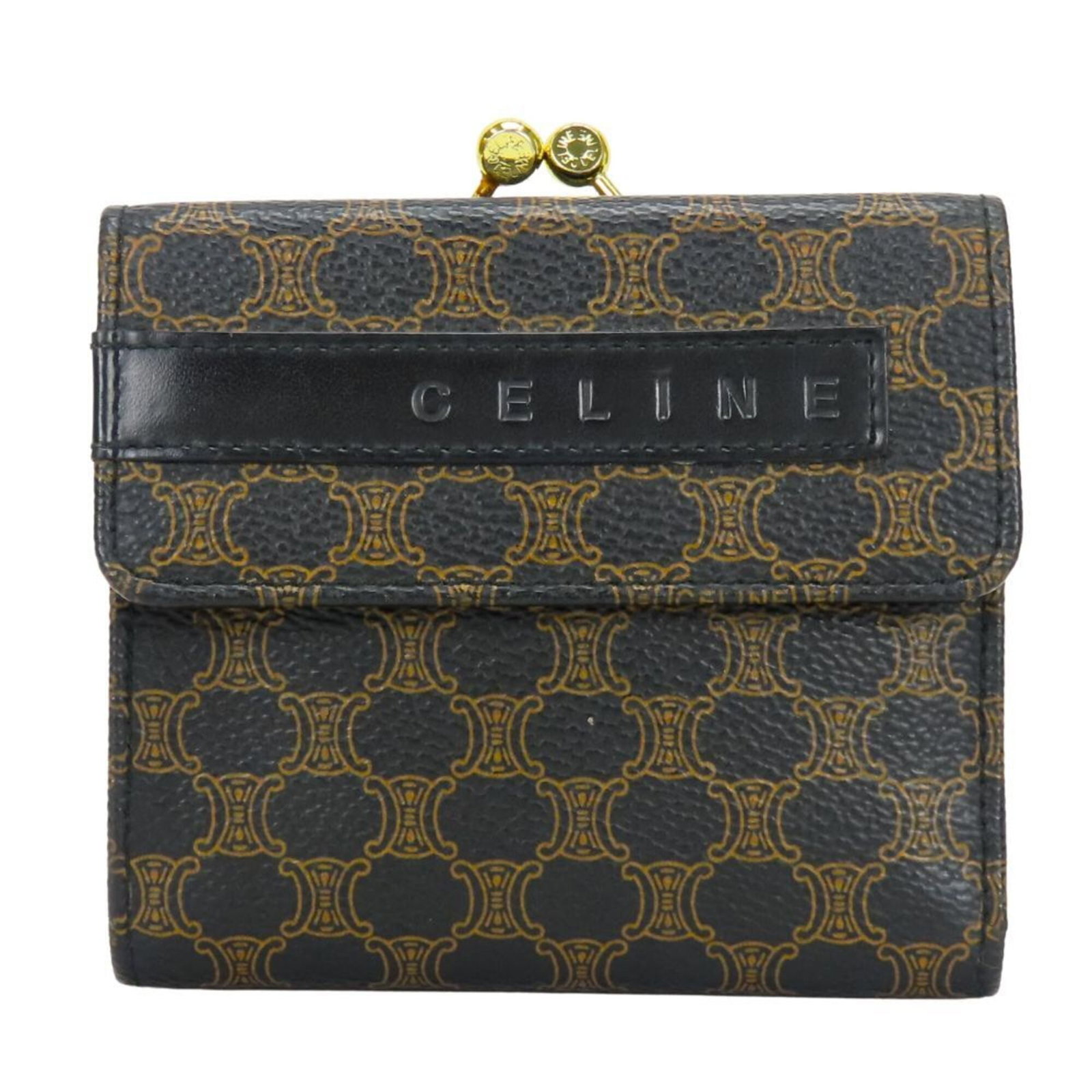 Celine Wallet (Tri-Fold) Pvc Leather: Celine Wallet (Tri-Fold) Pvc Leather The Celine Tri-Fold Wallet in Pvc Leather features a sleek and modern design with clean lines and a classic tri-fold layout. Made from high-quality pvc leather