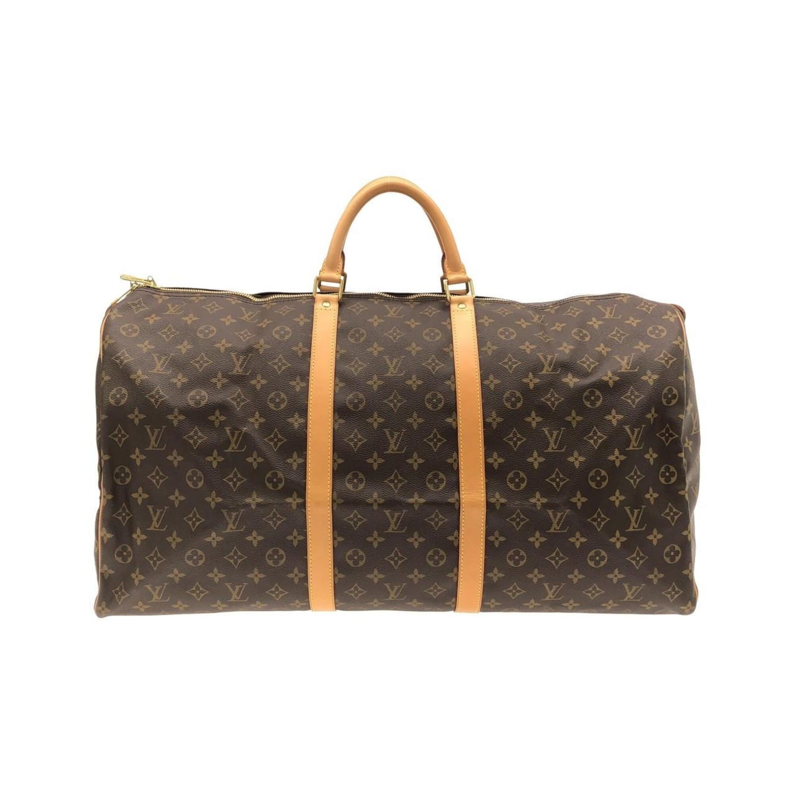 Louis Vuitton Boston Bag Coated Canvas: Louis Vuitton Boston Bag Coated Canvas The Louis Vuitton Boston Bag Coated Canvas boasts a rich brown hue and sturdy coated canvas construction. Measuring 32cm x 60cm x 26cm, this versatile bag