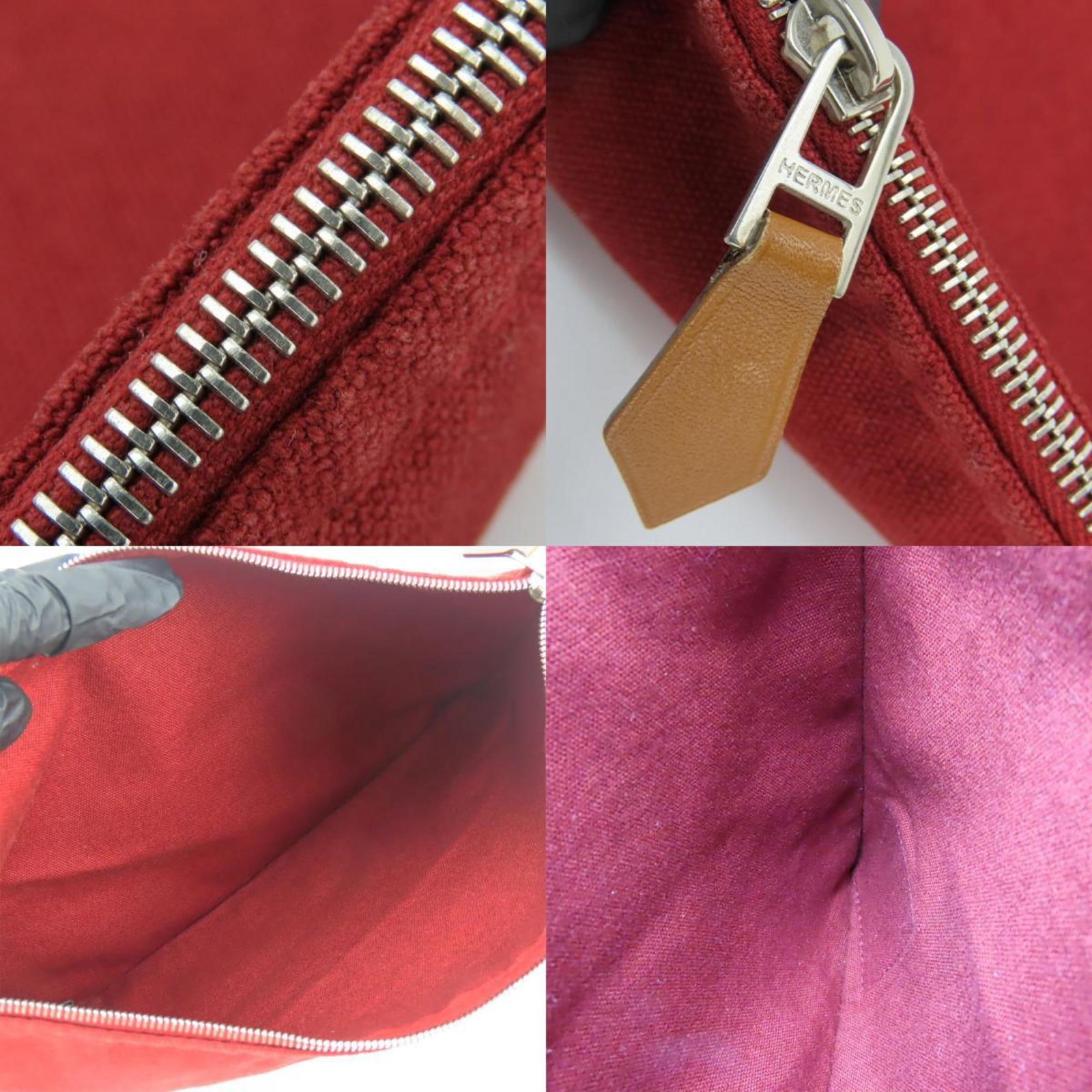 Hermes Pouch Cotton Leather - 9