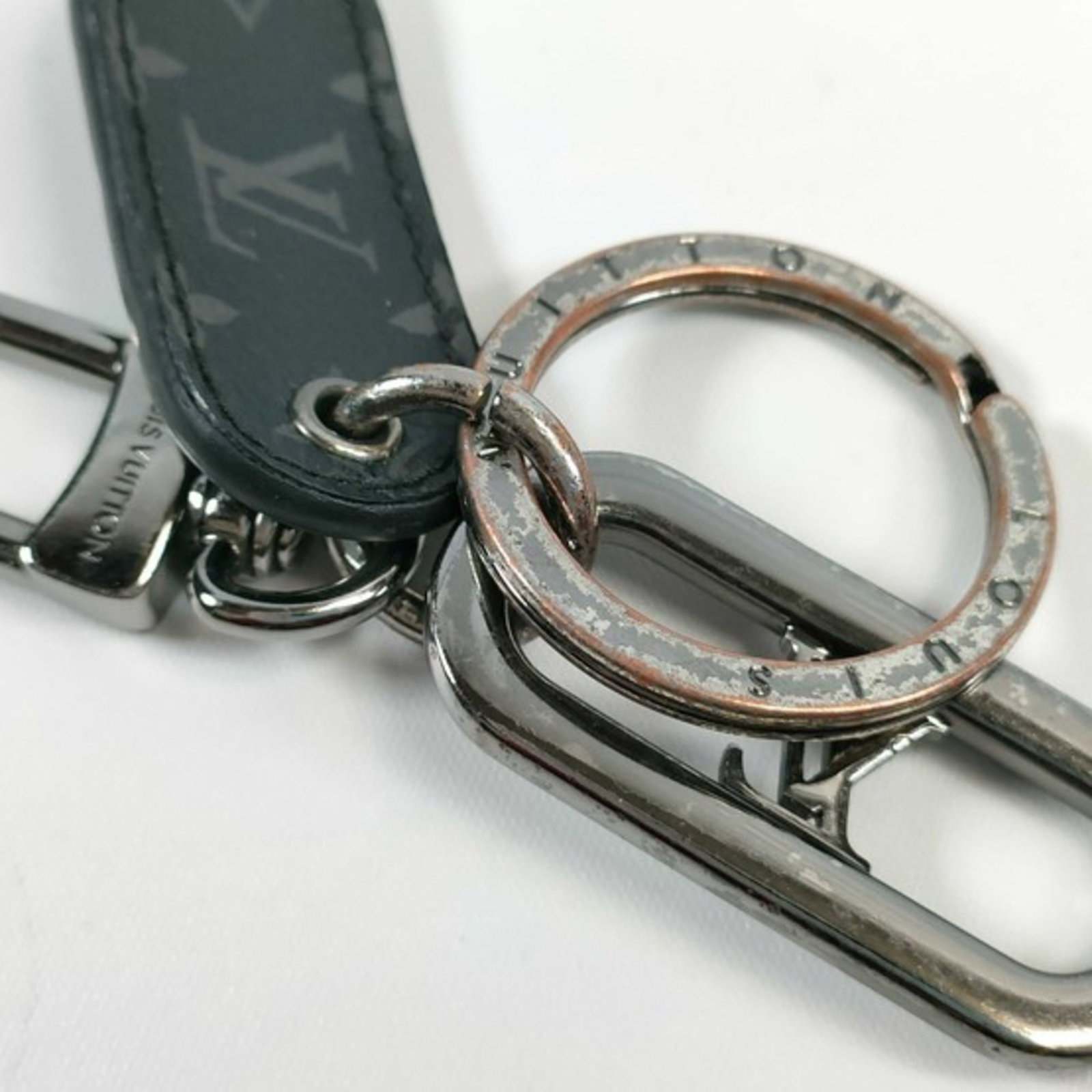 Louis Vuitton Keyring Metal Monogram Eclipse - 5