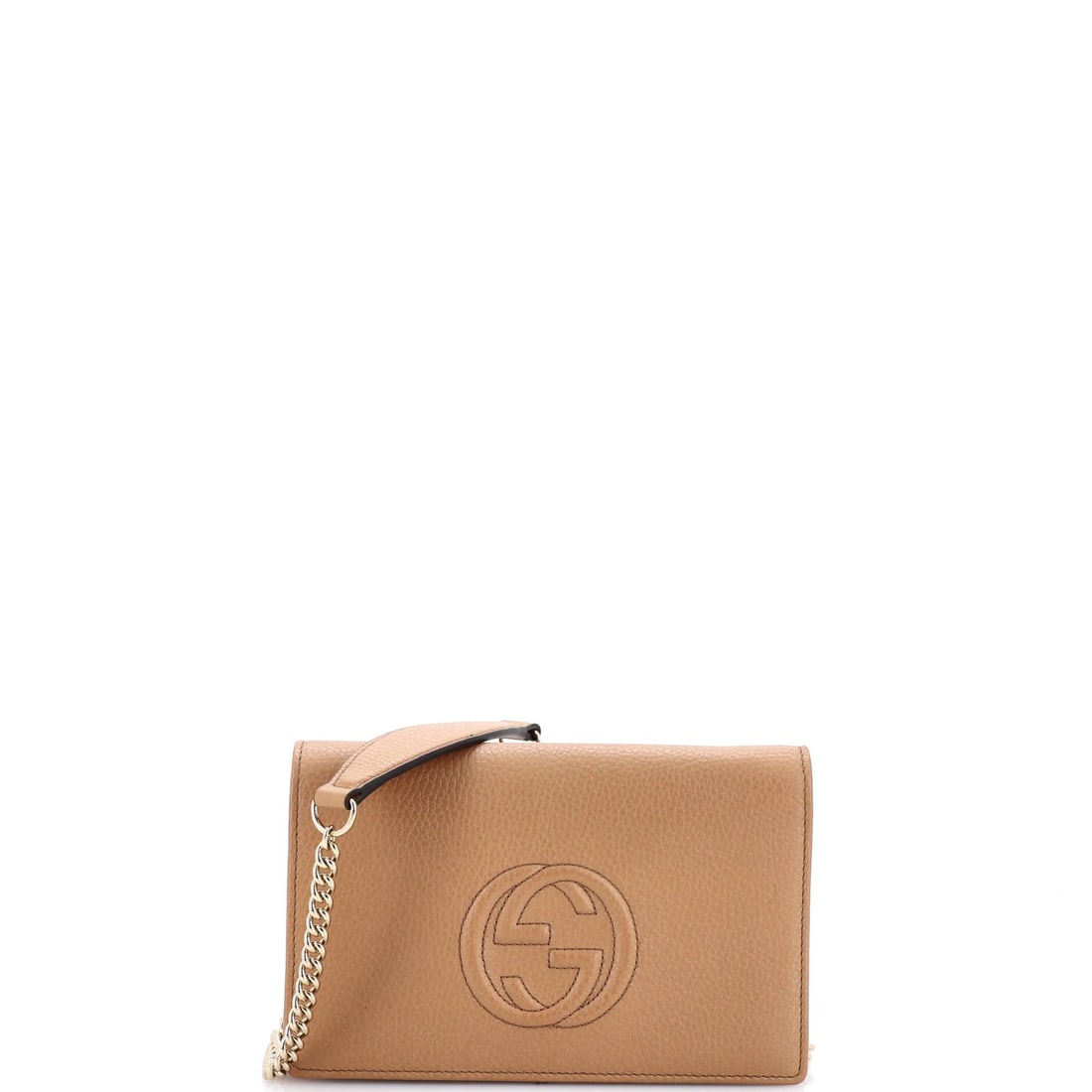 Wallet leather chain soho gucci: Wallet leather chain soho gucci The Gucci Soho Wallet on Chain Leather features a neutral exterior with minor creases and corner wear, giving it a subtle, understated look. This stylish wallet boasts 