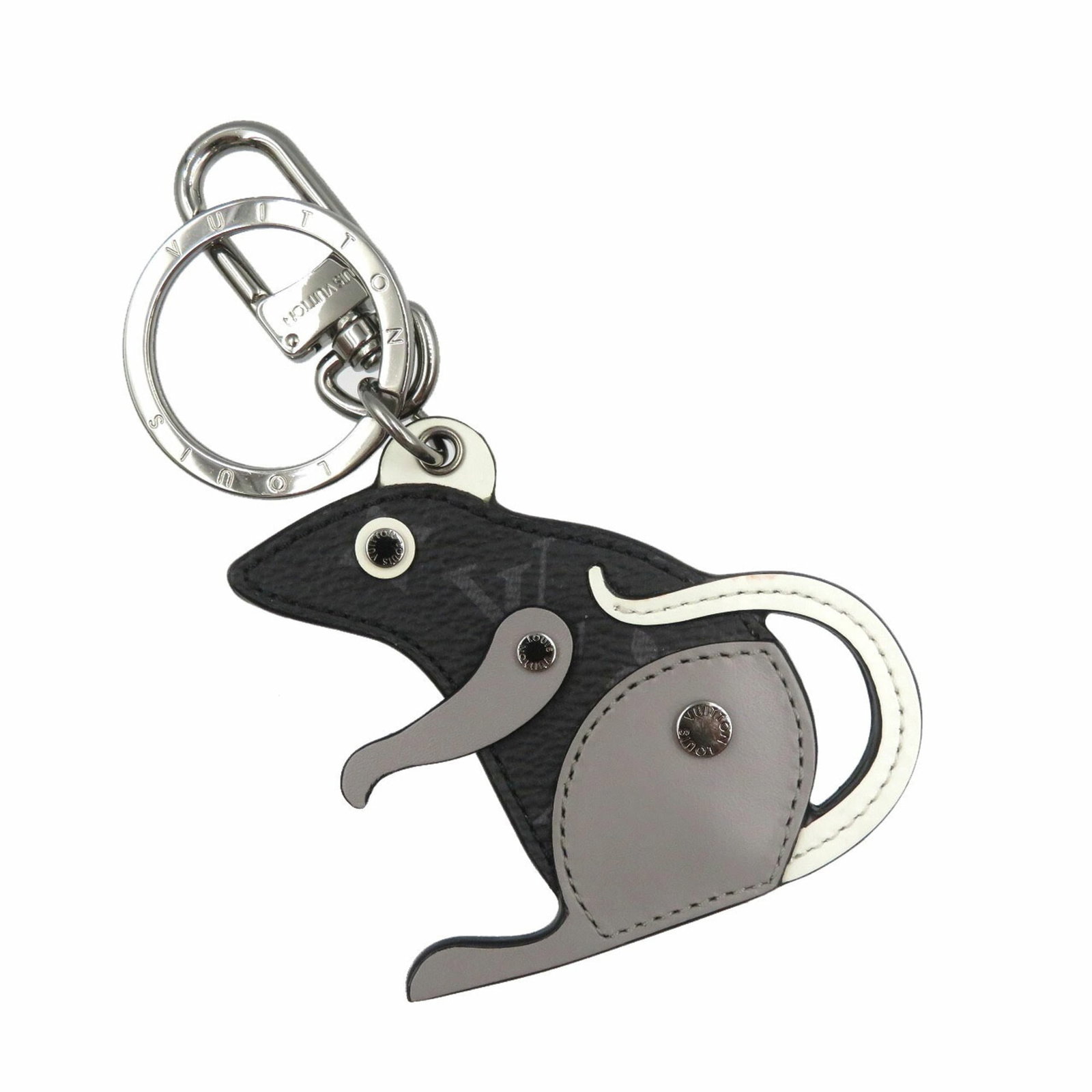 Louis Vuitton Keyring Metal Monogram Eclipse