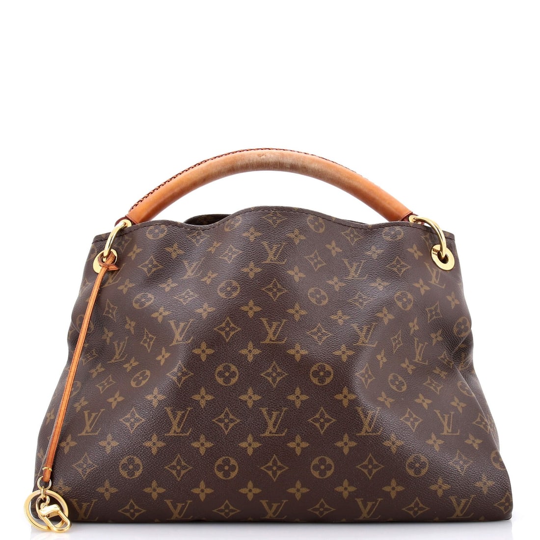 Handbag Louis Vuitton Artsy Monogram Canvas: Handbag Louis Vuitton Artsy Monogram Canvas The Louis Vuitton Artsy Monogram Canvas handbag boasts a timeless design with its iconic brown canvas exterior and gold hardware. Measuring 12.5" tall and 1