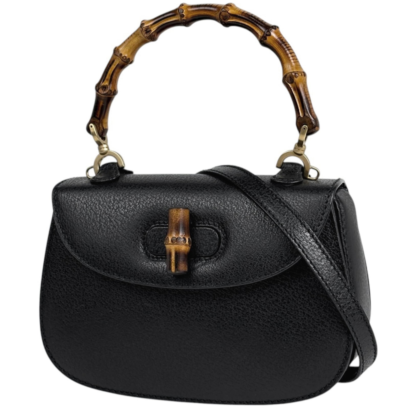Gucci Handbag Shoulder Bag Leather: Gucci Handbag Shoulder Bag Leather Black Gucci leather shoulder bag with classic design and timeless elegance. This pre-owned handbag features a durable black leather exterior and measures 14cm x