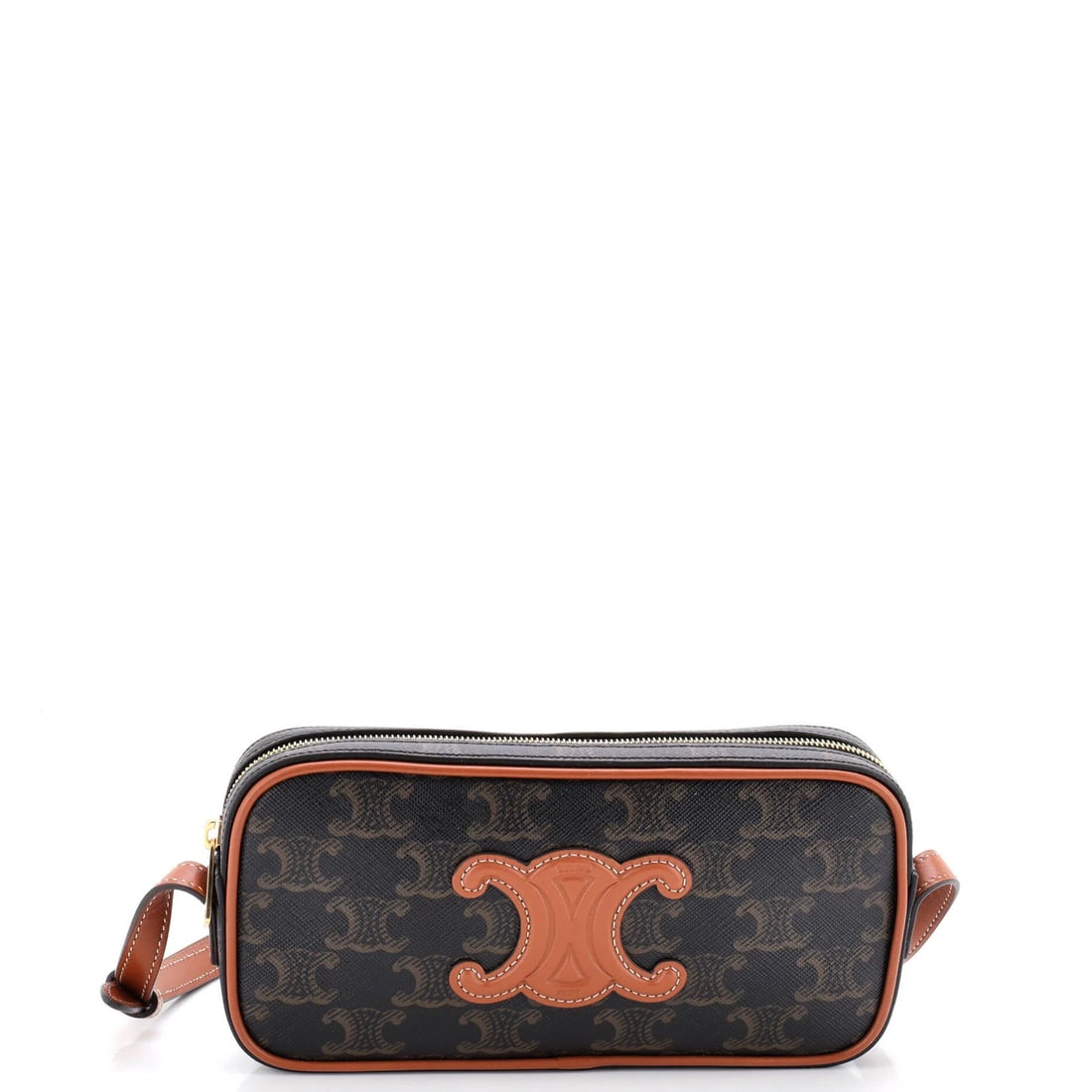 Cuir Triomphe with Leather Canvas Coated Shoulder Bag Celine Camera (1 of 5)