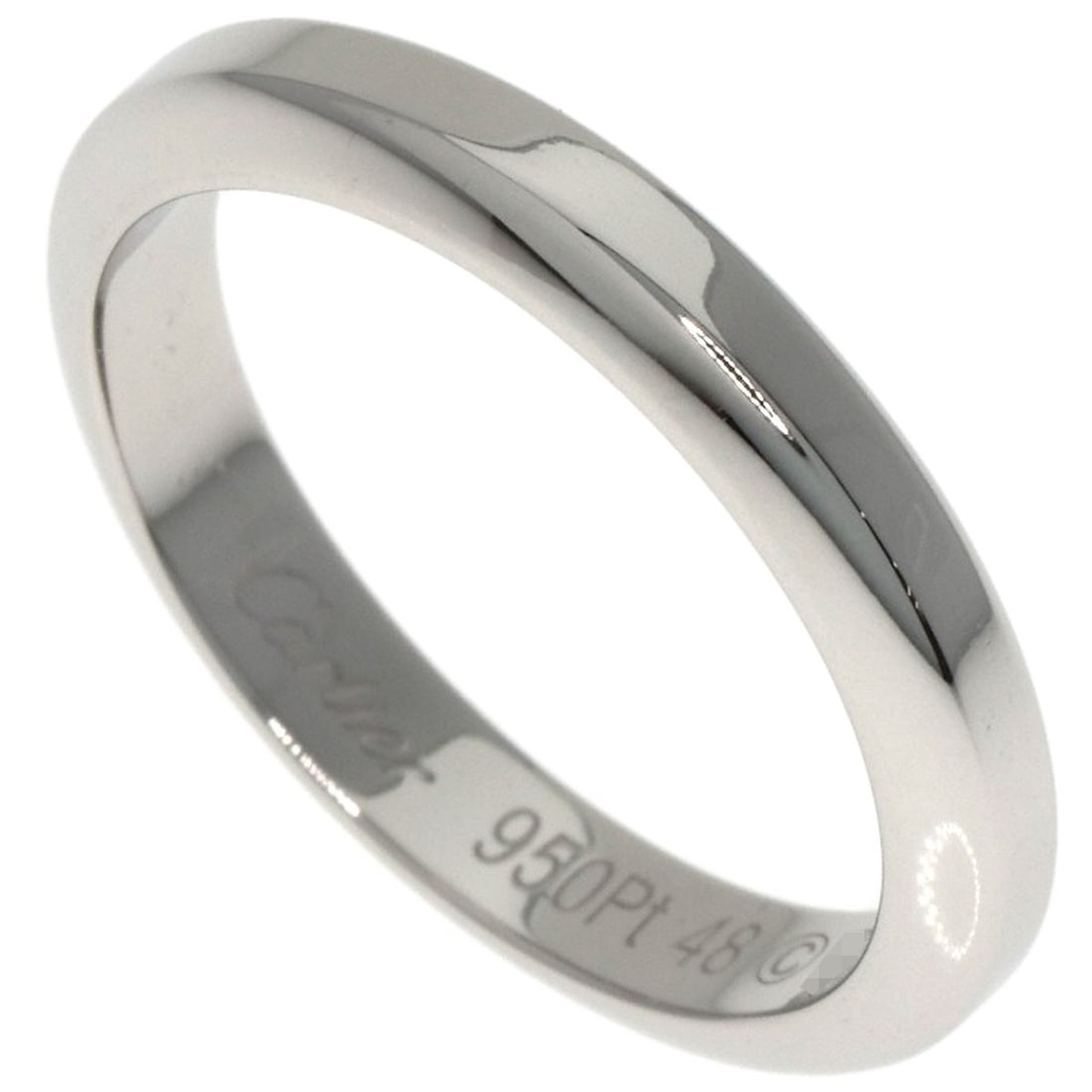 Platinum Pt950 Cartier Wedding Ring: Platinum Pt950 Cartier Wedding Ring Platinum Pt950 Cartier Wedding Ring features a sleek and sophisticated design with a silver metal exterior. This high-purity platinum ring (PT950) boasts