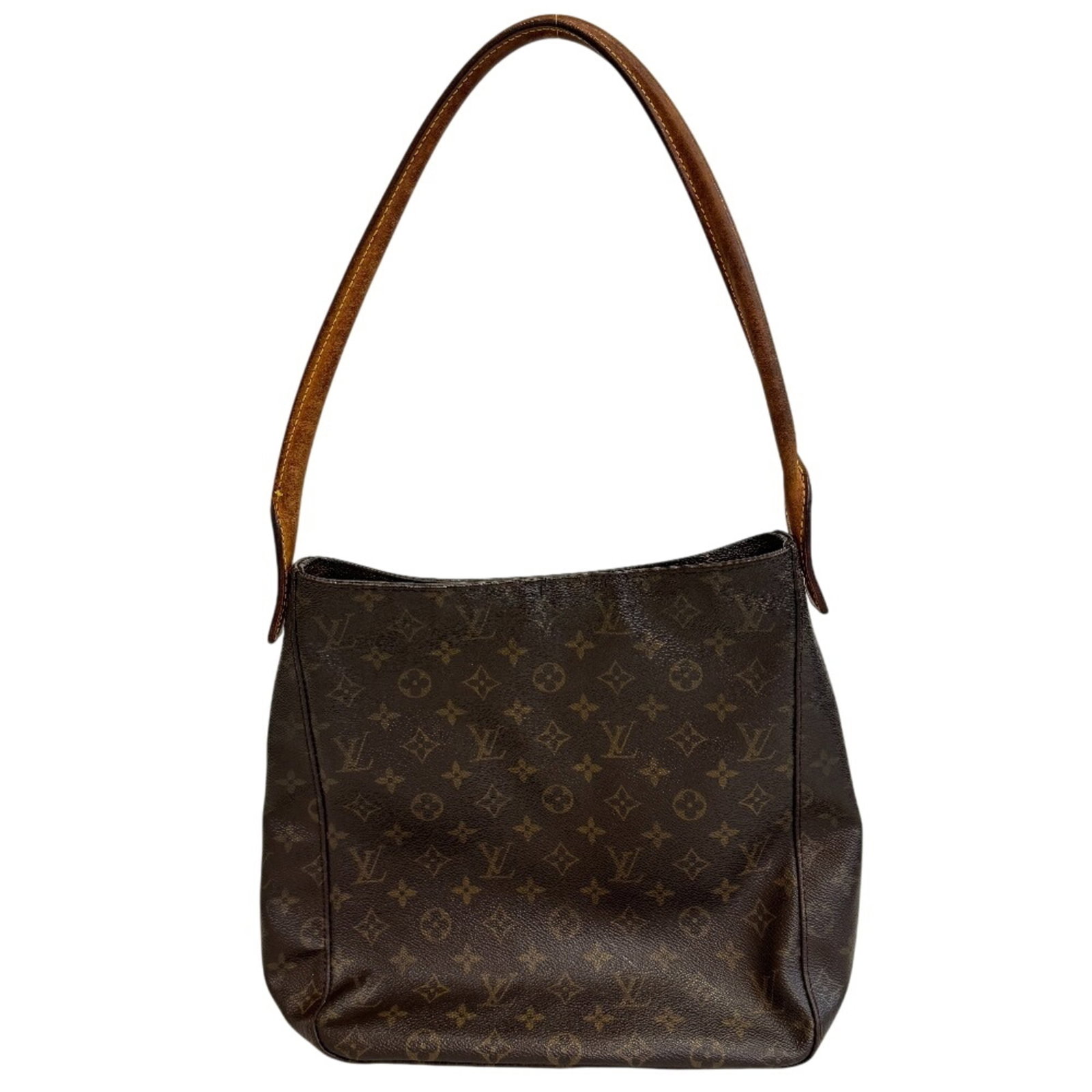 Louis Vuitton Handbag Leather Pvc: Louis Vuitton Handbag Leather Pvc This Louis Vuitton handbag features a unique blend of leather and Pvc materials, giving it a distinctive look. The brown monogram pattern adds a touch of elegance to
