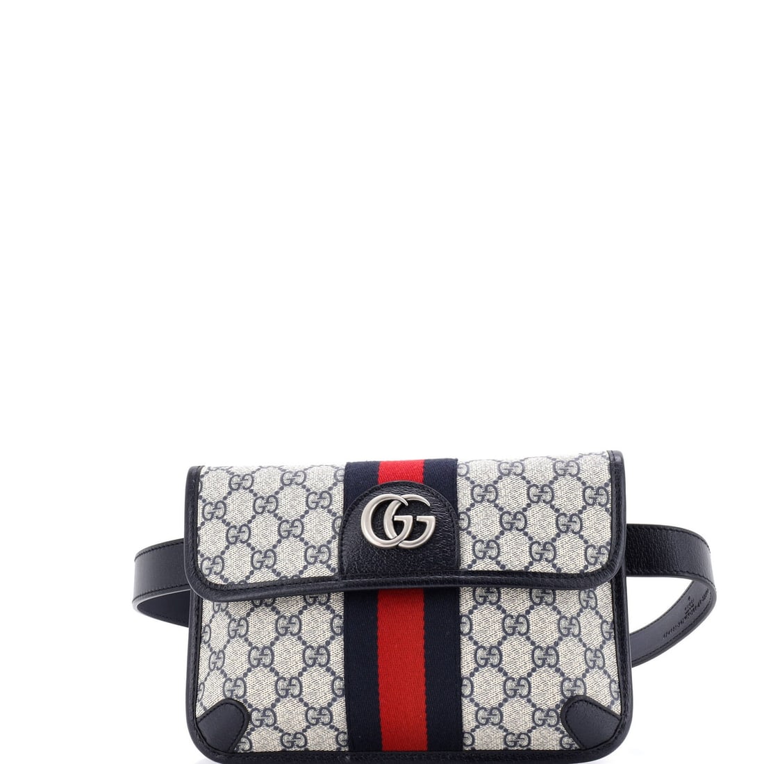 Gucci GG Coated Canvas Bag Flap Leather Belt Ophidia (1 of 5)