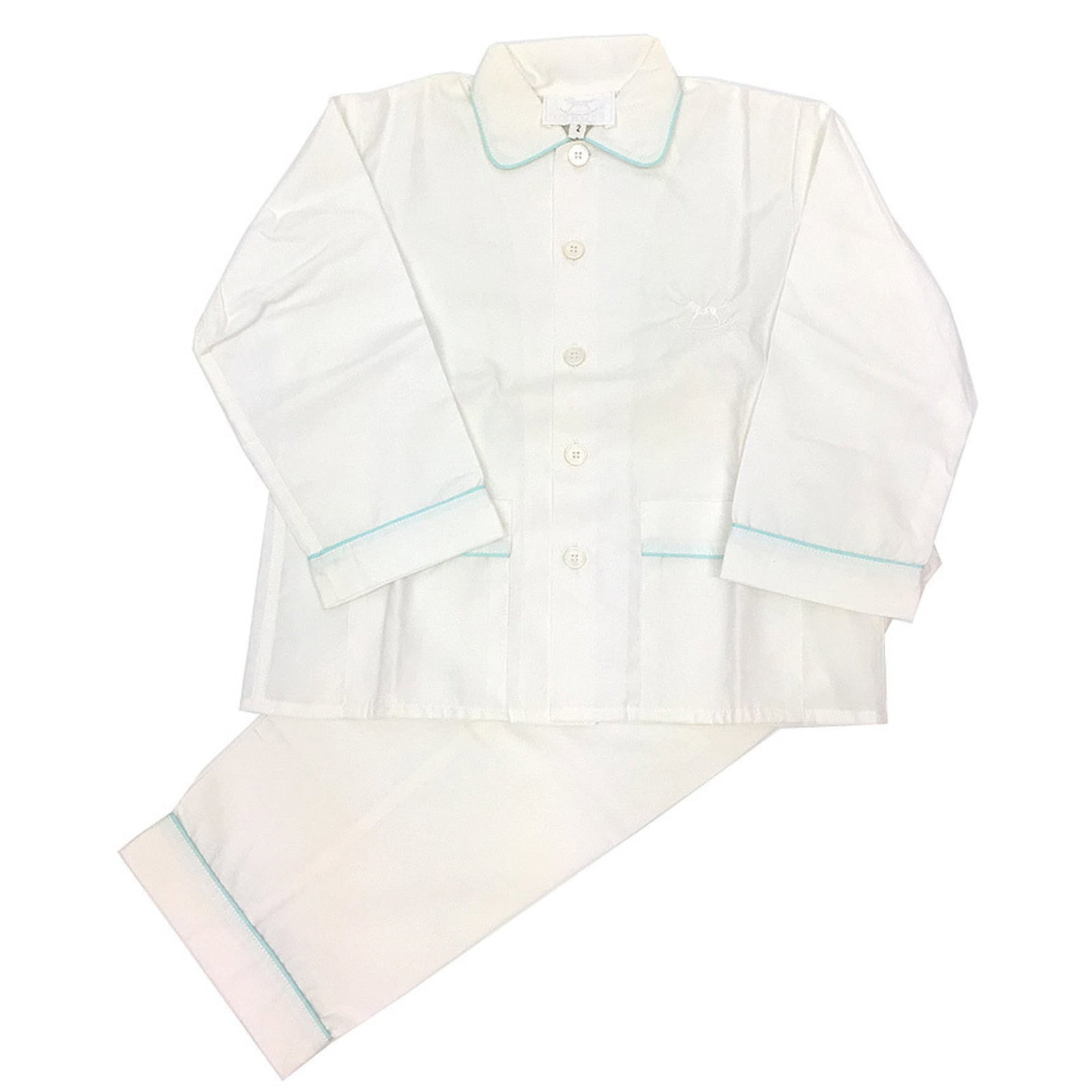 Hermes Pajama Set Cotton: Hermes Pajama Set Cotton Cotton from renowned luxury brand Hermes adorns this junior-sized pajama set in crisp white. Made from high-quality cotton, the set boasts a classic design that exudes timeles