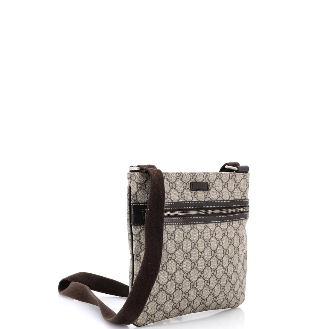 Front zip flat medium messenger bag - 2