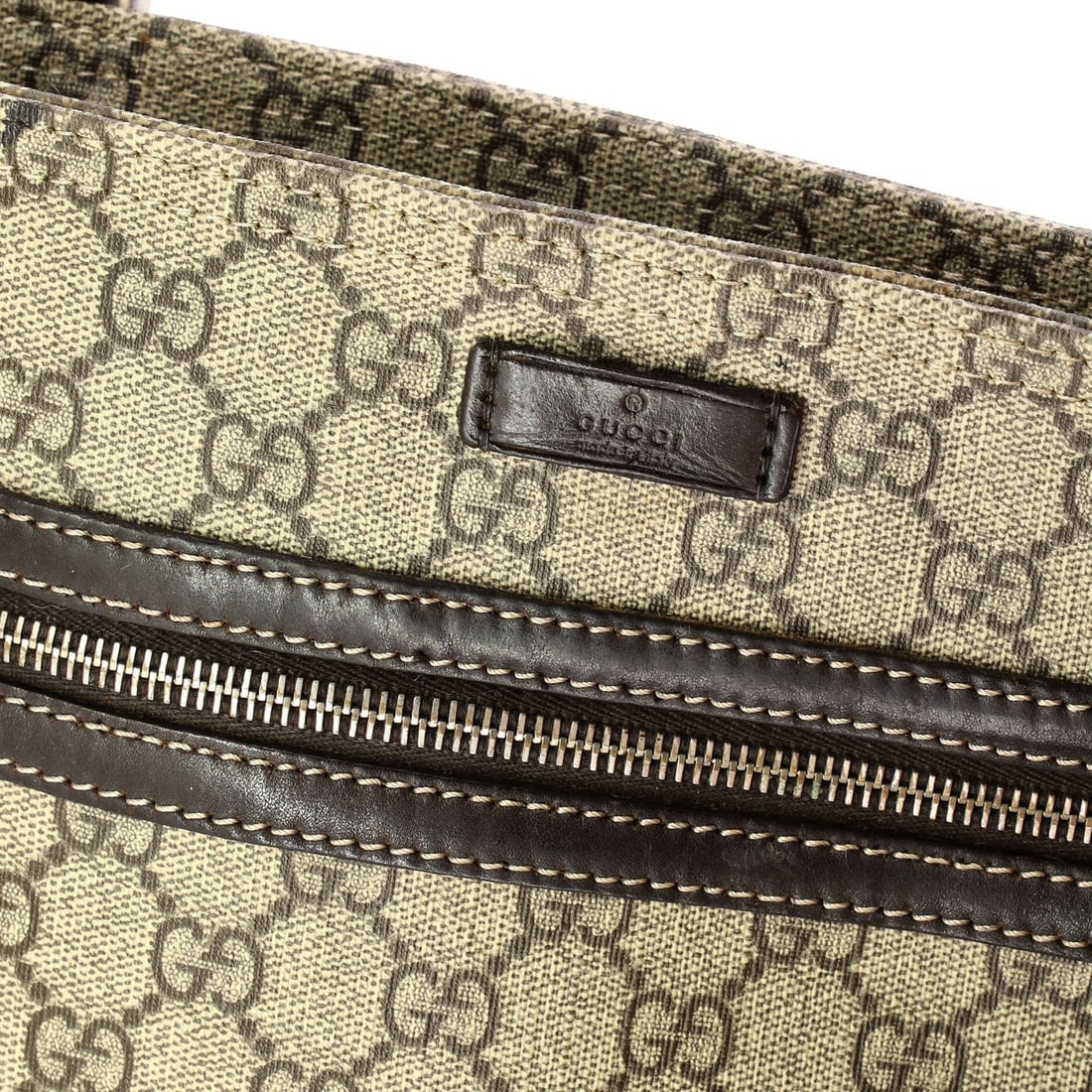 Front zip flat medium messenger bag - 6