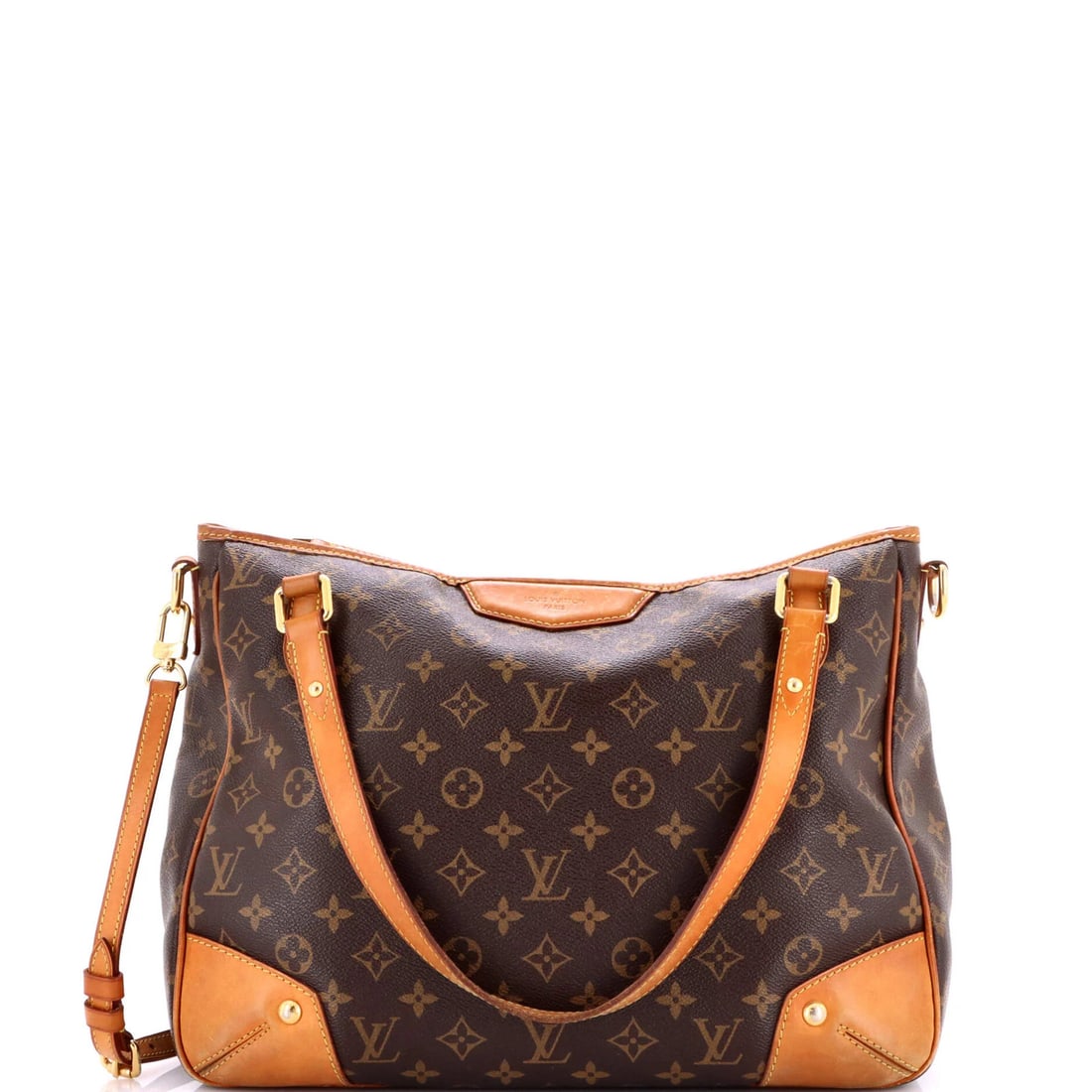 Louis Vuitton Estrela Handbag Monogram Canvas MM: Louis Vuitton Estrela Handbag Monogram Canvas MM The Louis Vuitton Estrela Handbag Monogram Canvas MM features a classic design with a timeless brown color and iconic monogram pattern. Measuring 11"