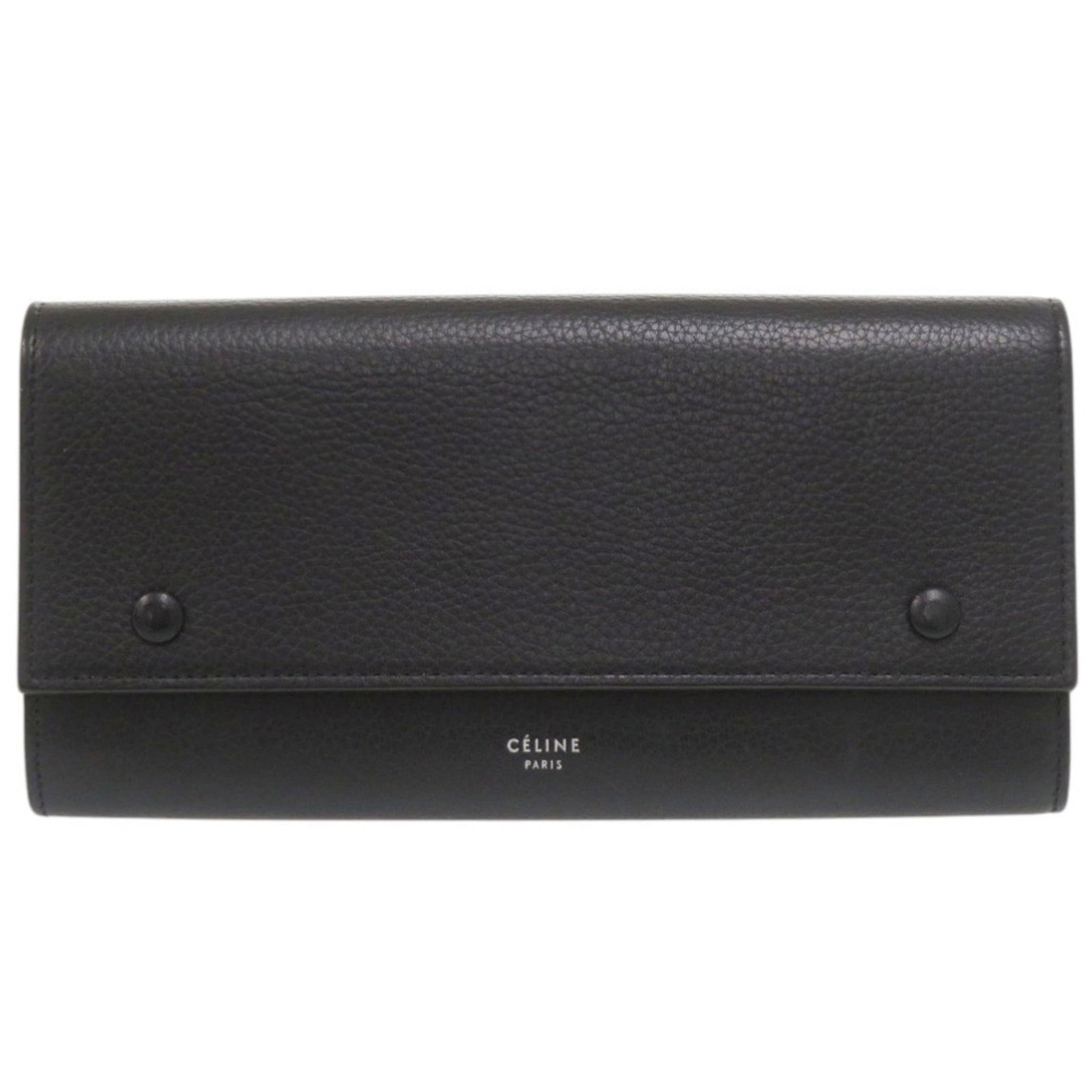 Celine Long Wallet (Bi-Fold) Leather: Celine Long Wallet (Bi-Fold) Leather The Celine Long Wallet (Bi-Fold) Leather is a classic bi-fold design made from high-quality leather. With its sleek black and yellow color options, this wallet