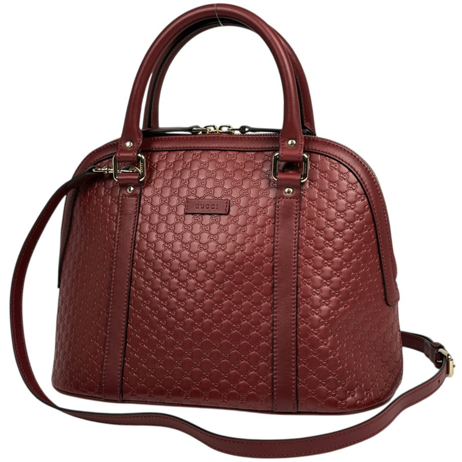 Gucci Handbag Shoulder Bag Leather: Gucci Handbag Shoulder Bag Leather The Gucci Handbag Shoulder Bag Leather features a striking red color and classic design. Made from high-quality leather, this shoulder bag has a size of 24cm x 31cm 