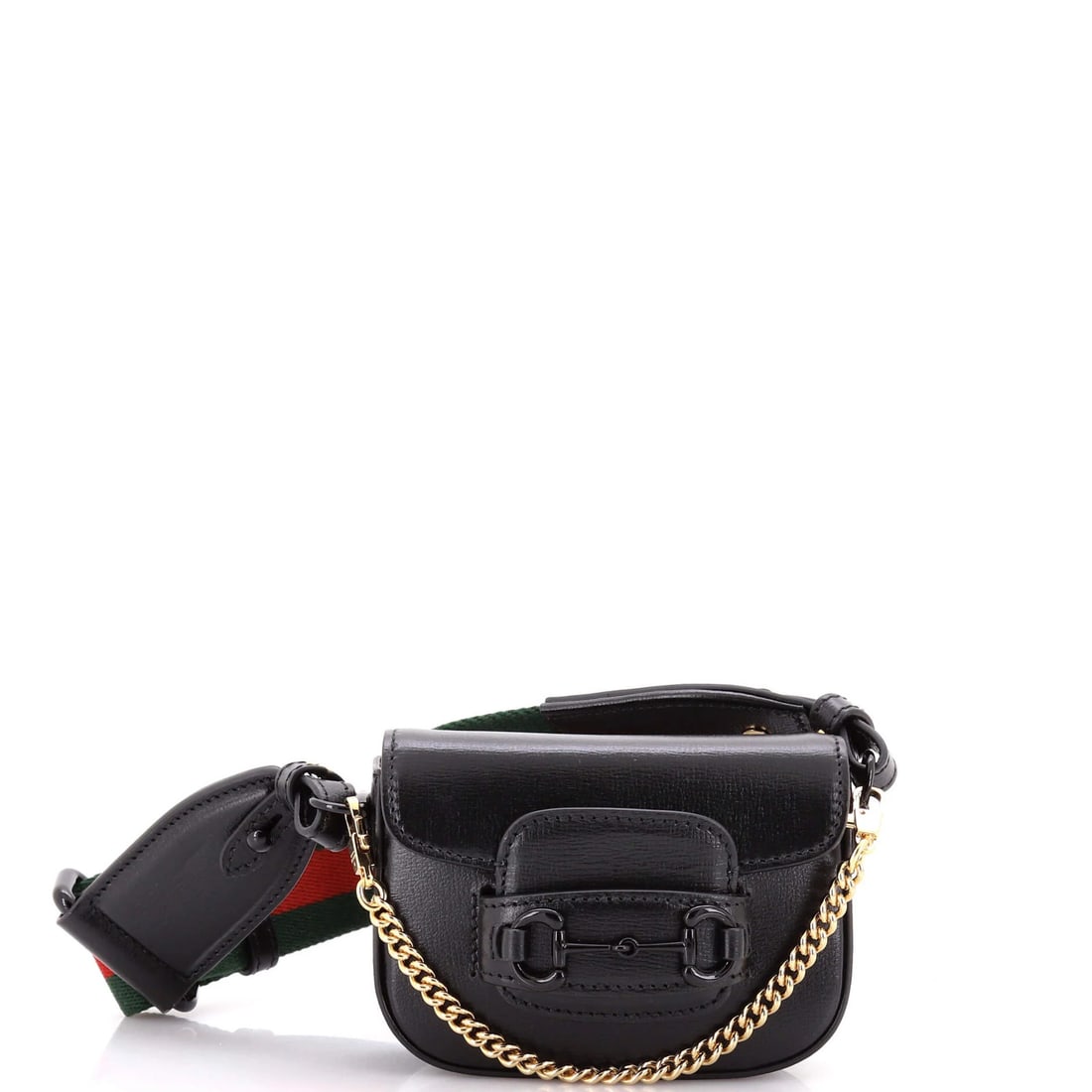 Horsebit Leather Strap Flap Wallet Gucci 1955: Horsebit Leather Strap Flap Wallet Gucci 1955 The Horsebit Leather Strap Flap Wallet Gucci 1955 boasts its iconic Horsebit design and sleek black leather exterior. This vintage cross-body bag features