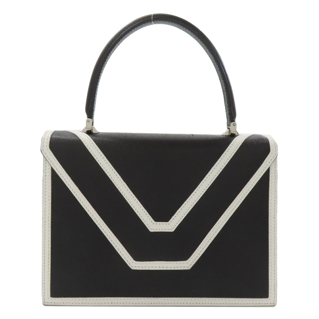 Handbag Leather Morabito: Handbag Leather Morabito The MORABITO Handbag features high-quality leather exterior in black and white. This stylish handbag boasts a classic design with its sleek lines and timeless aesthetic. The