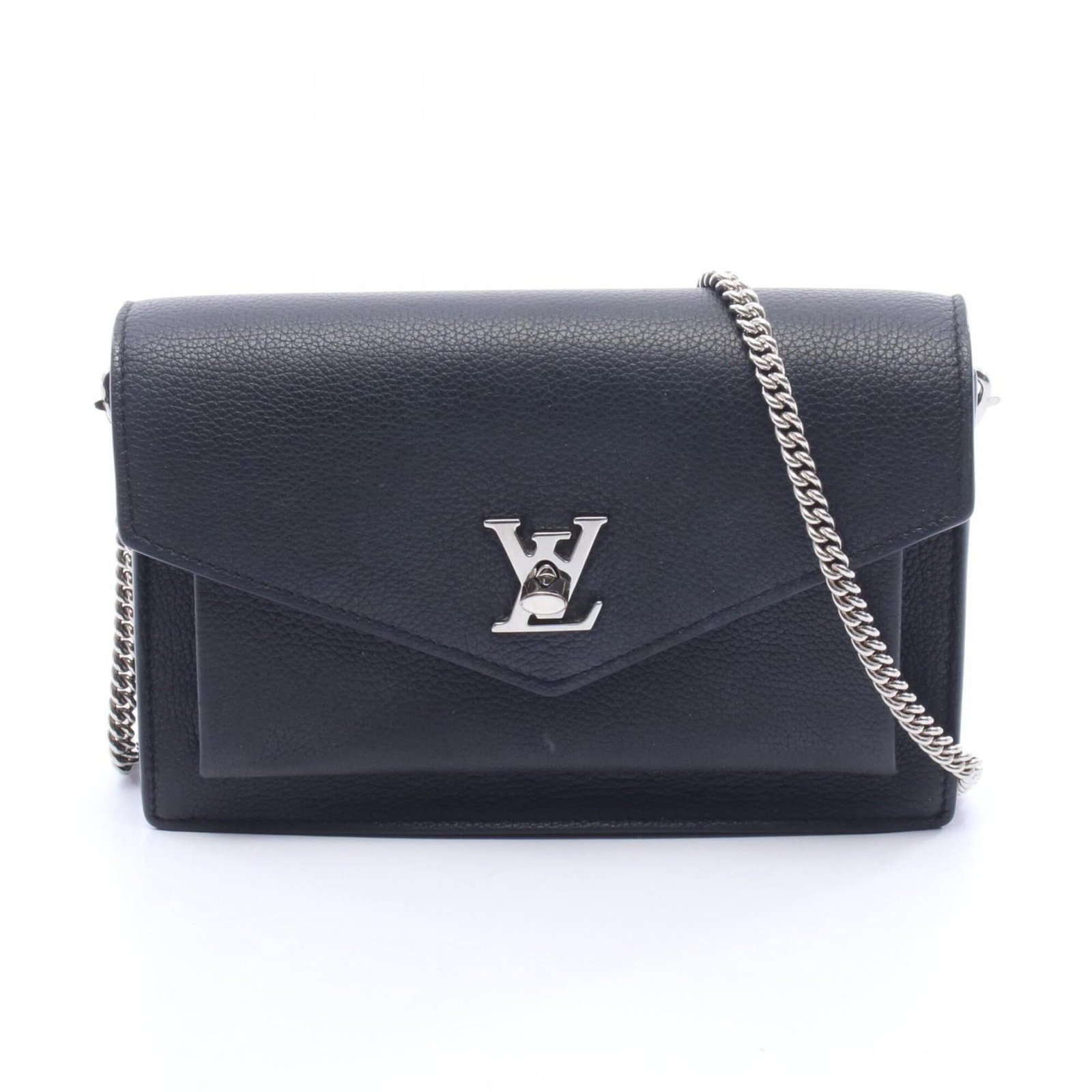 Louis Vuitton Handbag Pochette Shoulder Bag Leather: Louis Vuitton Handbag Pochette Shoulder Bag Leather Black leather Louis Vuitton Pochette Shoulder Bag with traces of usage and minor damages. This pre-owned handbag features classic design elements