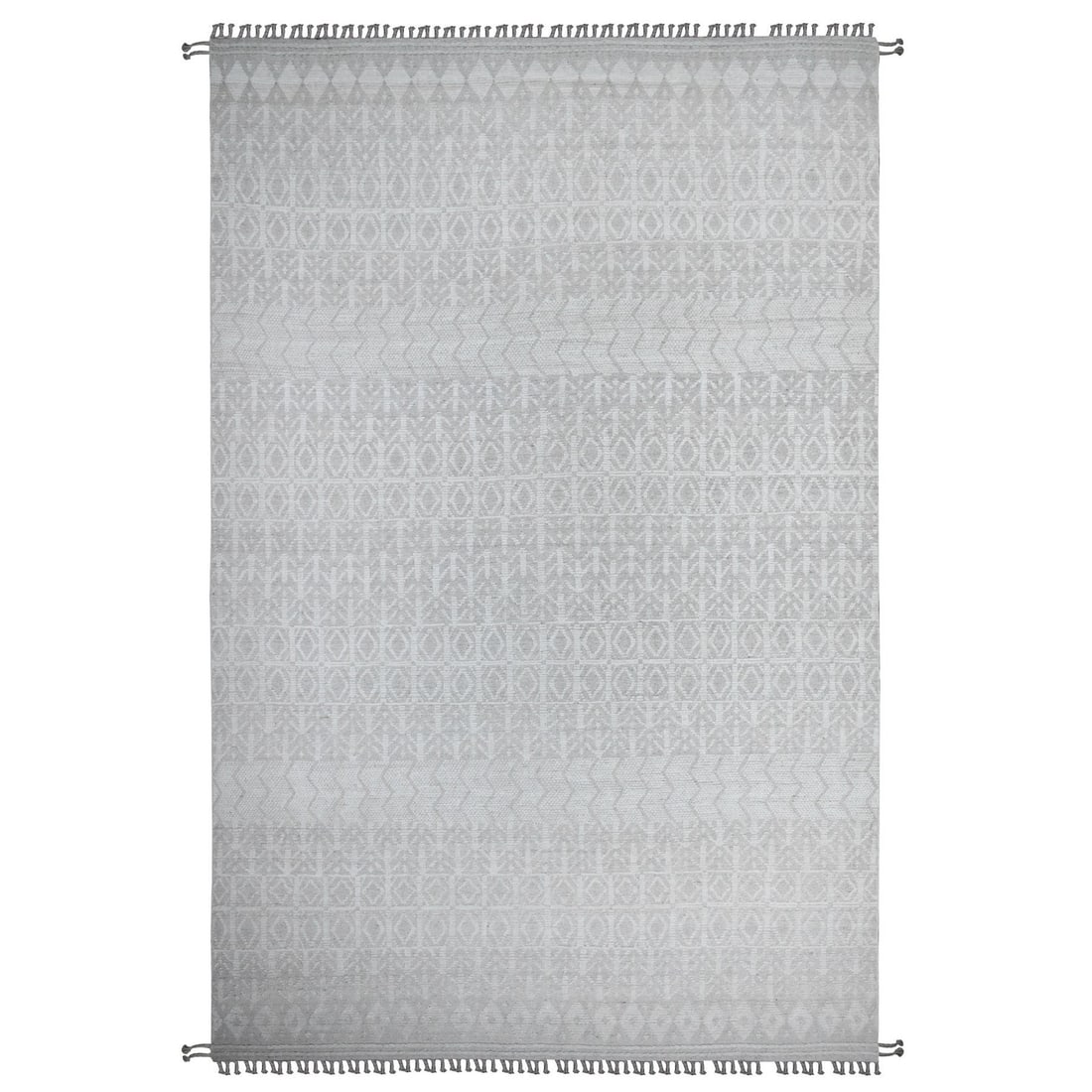 Rug Ivory Moroccan Weave 9x9 15 4 Oversized Leaf Design Oriental Weave (1 of 11)