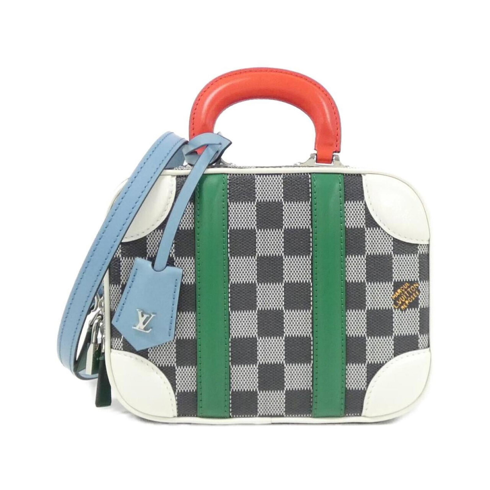 Louis Vuitton Handbag Coated Canvas Leather: Louis Vuitton Handbag Coated Canvas Leather This Louis Vuitton handbag features coated canvas and leather construction, with calf leather used throughout. The classic design boasts a timeless look in 