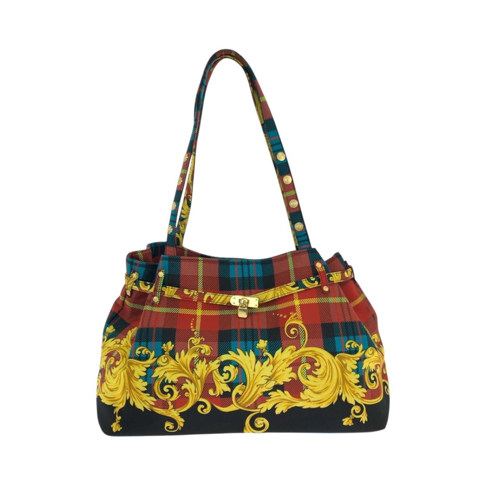 Versace Shoulder Bag Tote Bag Cotton: Versace Shoulder Bag Tote Bag Cotton The Versace Shoulder Bag Tote Bag Cotton boasts a vibrant multi-color design, adding a pop of personality to any outfit. Crafted from high-quality cotton, this sty