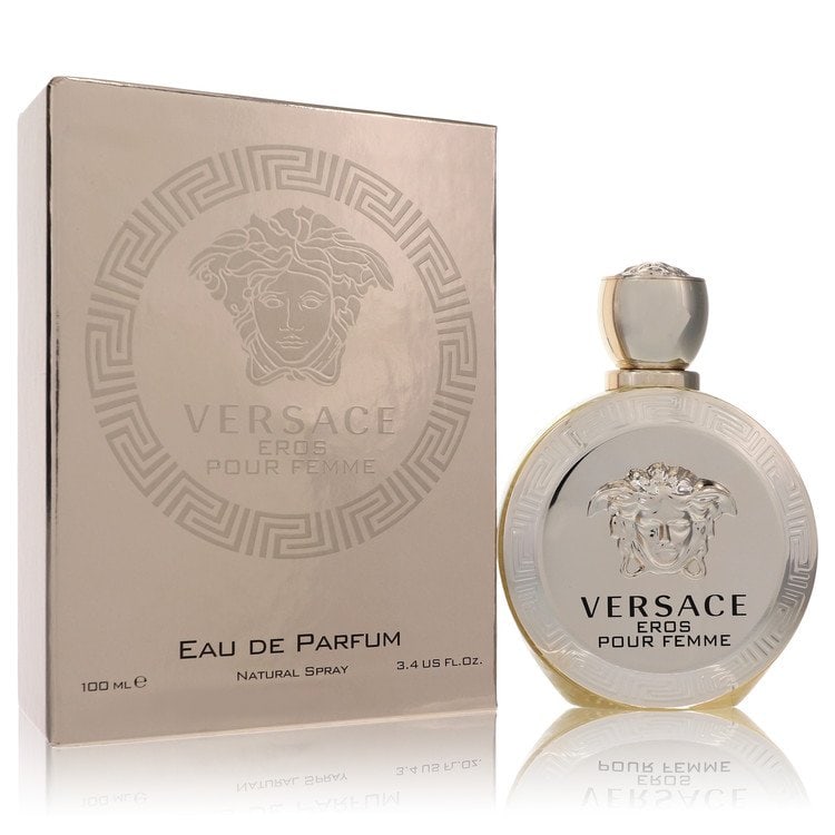 Versace Eros Perfume By Versace Eau De Parfum Spray: Versace Eros Perfume By Versace Eau De Parfum Spray The Versace Eros Perfume By Versace Eau De Parfum Spray is a 3.4 oz eau de parfum spray featuring a fragrance designed for women. This perfume