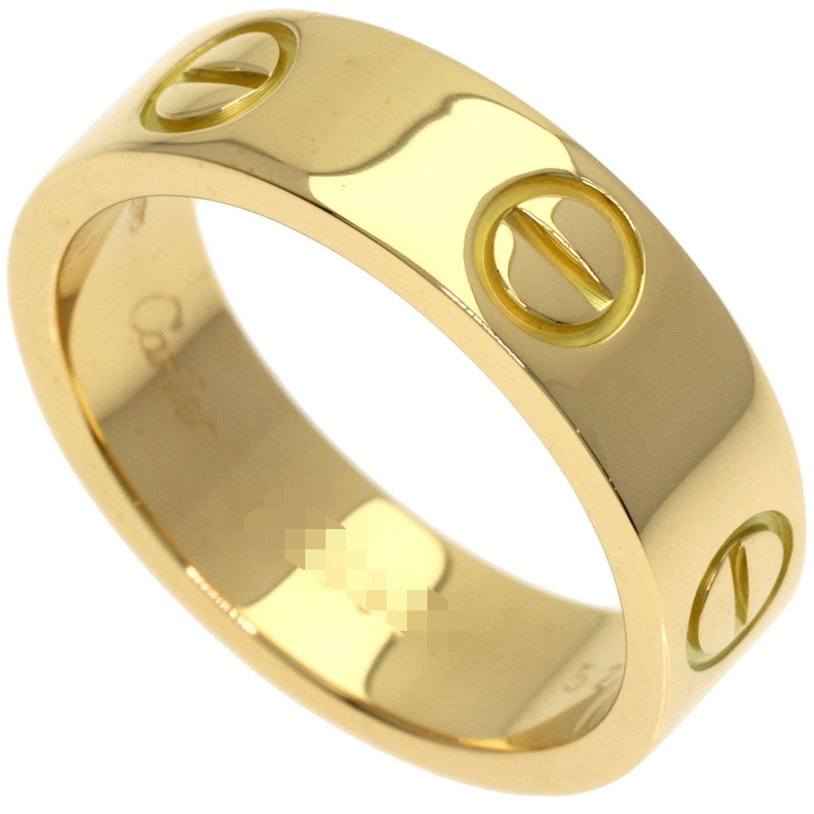 Cartier Band Ring Yellow Gold (18K): Cartier Band Ring Yellow Gold (18K) Cartier Band Ring Yellow Gold (18K) - A pre-owned, high-quality band ring featuring 18K yellow gold construction. The ring showcases some minor scratches and dirt, 