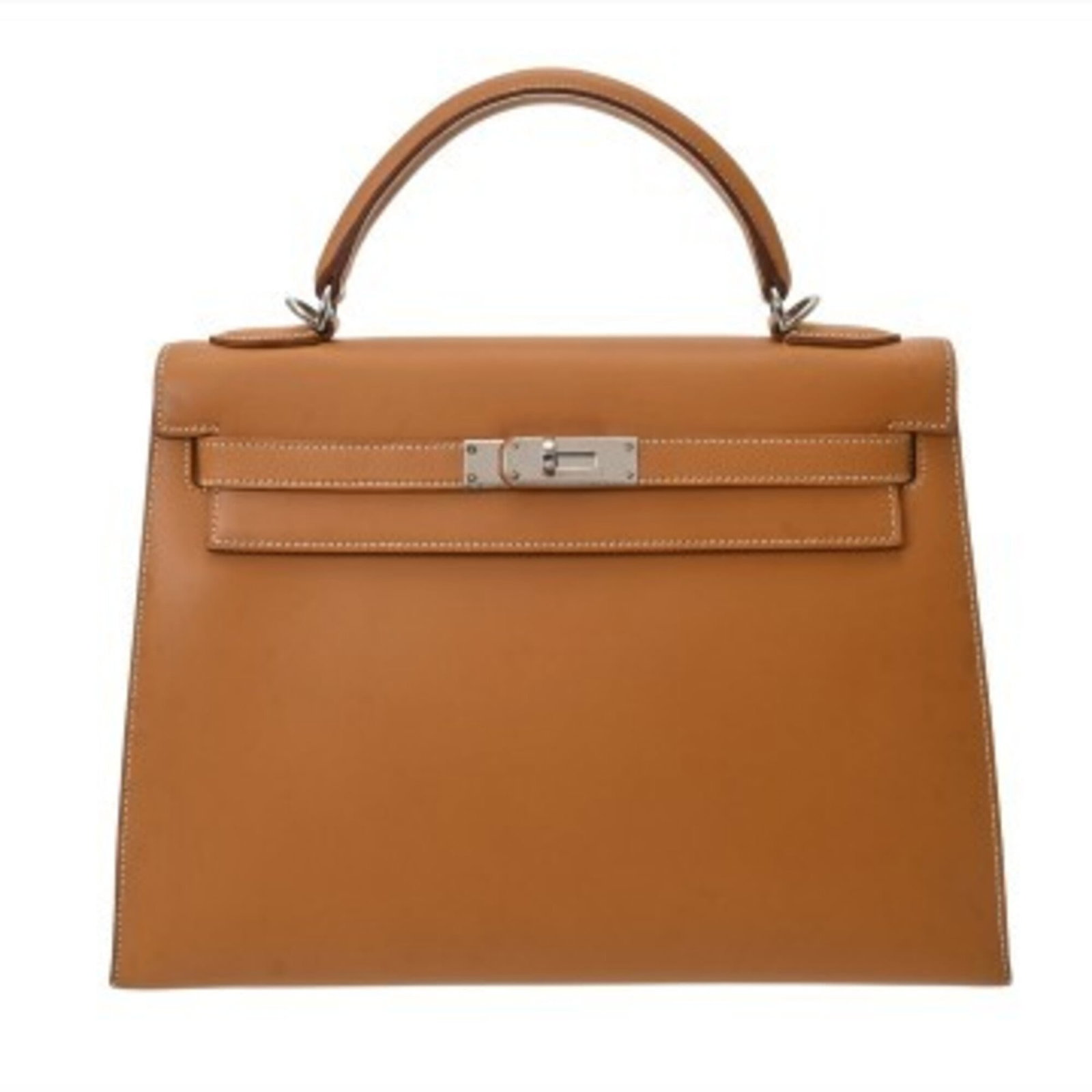 Hermes Handbag Barenia Leather: Hermes Handbag Barenia Leather Barenia leather craftsmanship shines in this timeless Hermes handbag, its natural color and silver hardware evoking a sense of understated elegance. With its classic dim