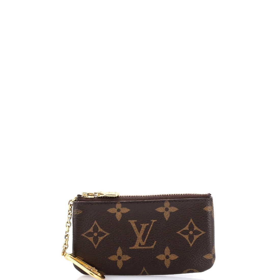 Key Pouch Monogram Canvas by Louis Vuitton: Key Pouch Monogram Canvas by Louis Vuitton The Key Pouch Monogram Canvas by Louis Vuitton is a stylish accessory featuring the iconic monogram pattern in brown canvas. With its gold hardware and leath