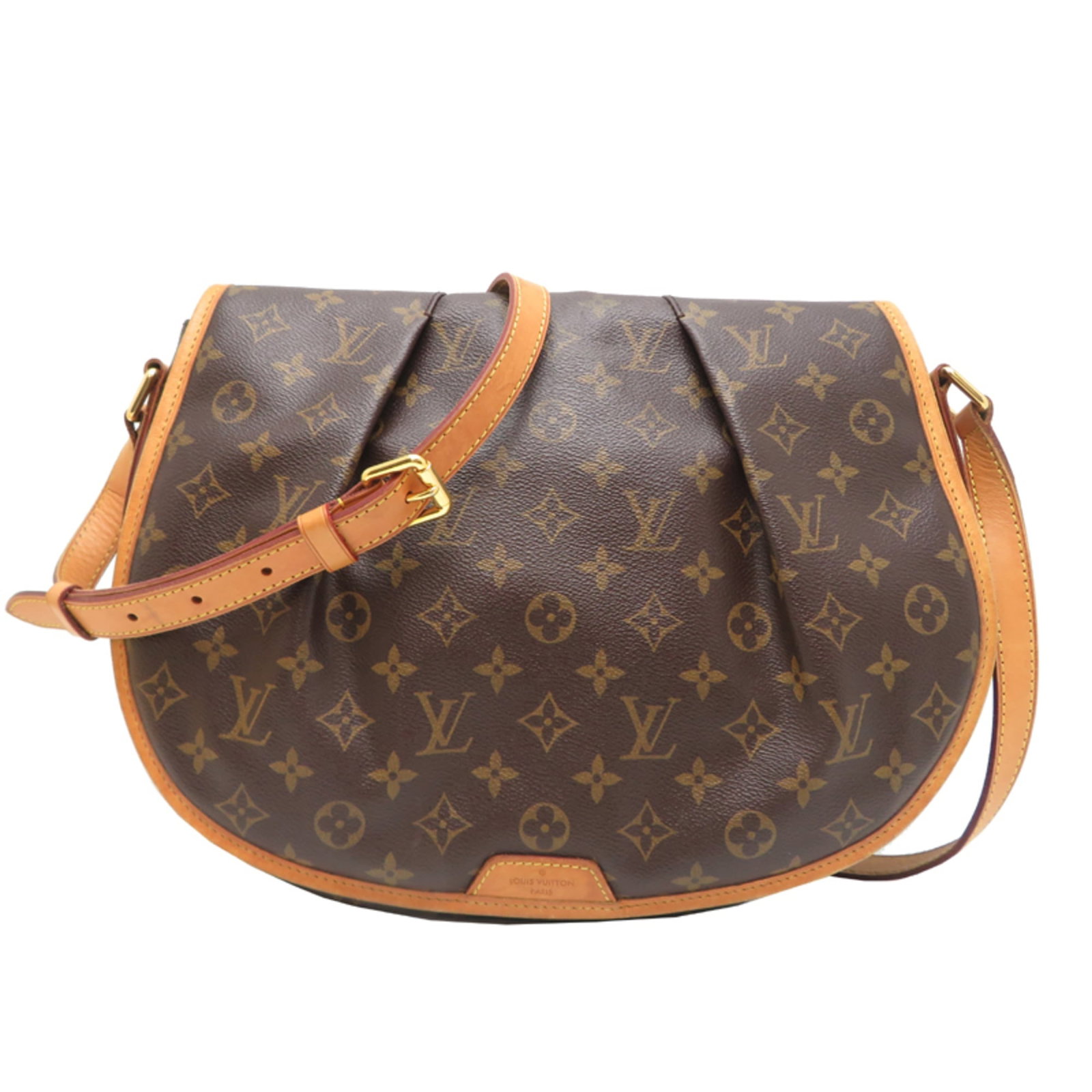Louis Vuitton Shoulder Bag Monogram: Louis Vuitton Shoulder Bag Monogram This Louis Vuitton Shoulder Bag Monogram features the iconic brand's signature brown monogram pattern. With its classic design and timeless style, this bag is