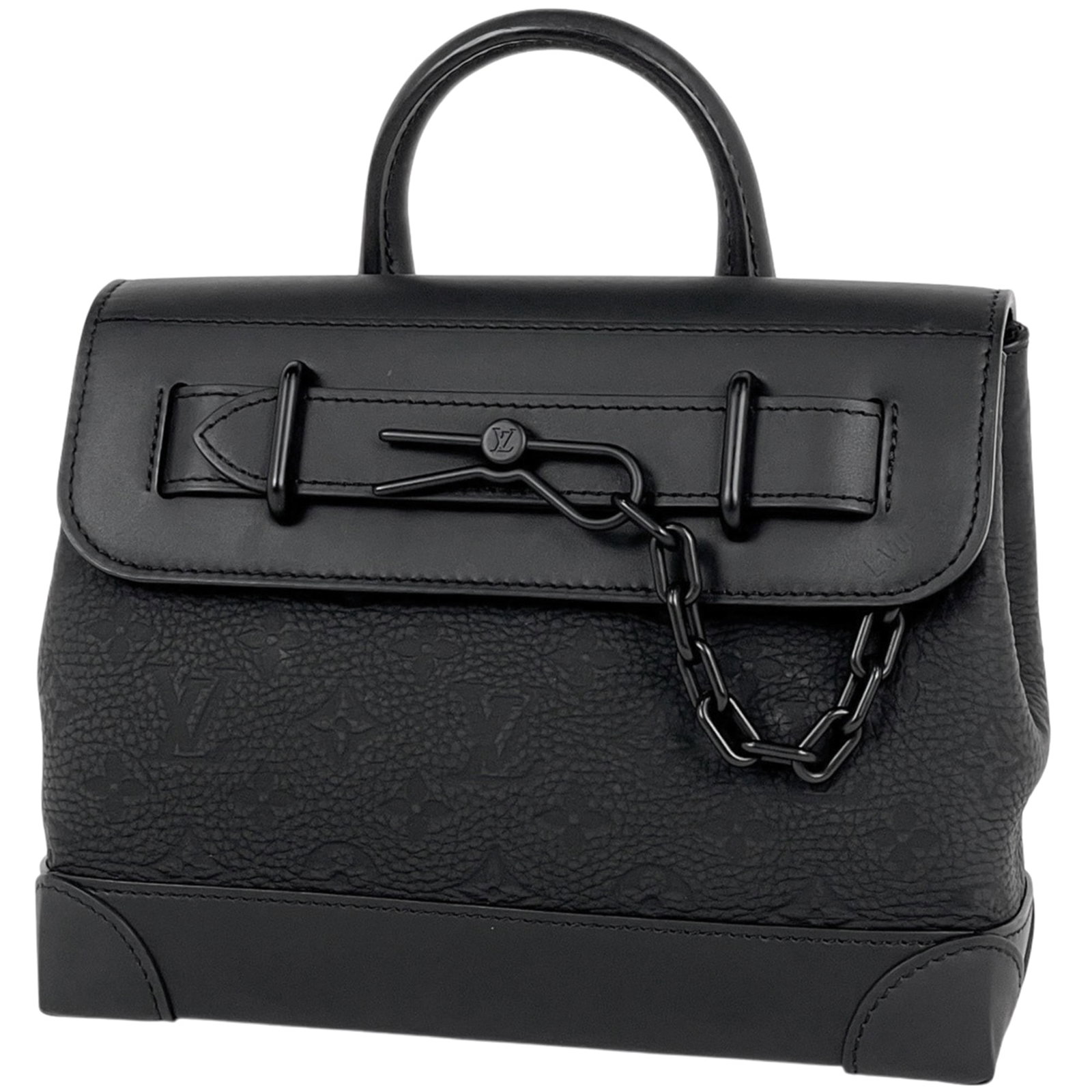 Louis Vuitton Handbag Monogram: Louis Vuitton Handbag Monogram The Louis Vuitton Handbag Monogram is a black handbag with a distinctive monogram pattern, measuring 19cm x 25cm x 8cm. It features traces of usage and minor scratches/d
