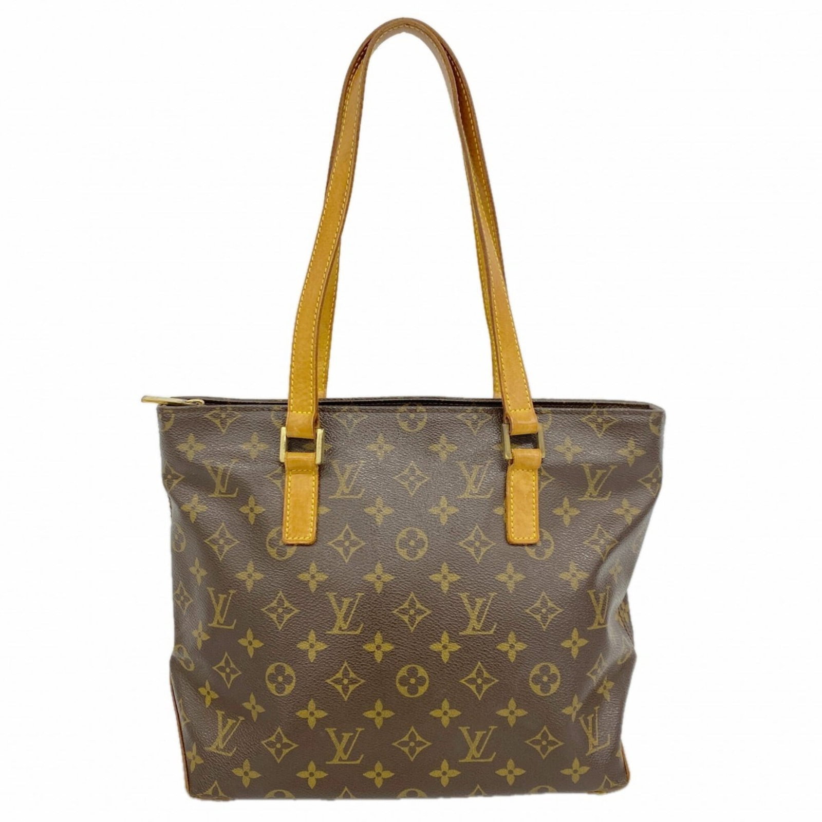 Louis Vuitton Tote Bag: Louis Vuitton Tote Bag Brown Louis Vuitton Tote Bag with Traces of Usage. This used tote bag features the iconic brown color and classic design of Louis Vuitton, with scratches and dirt visible from n