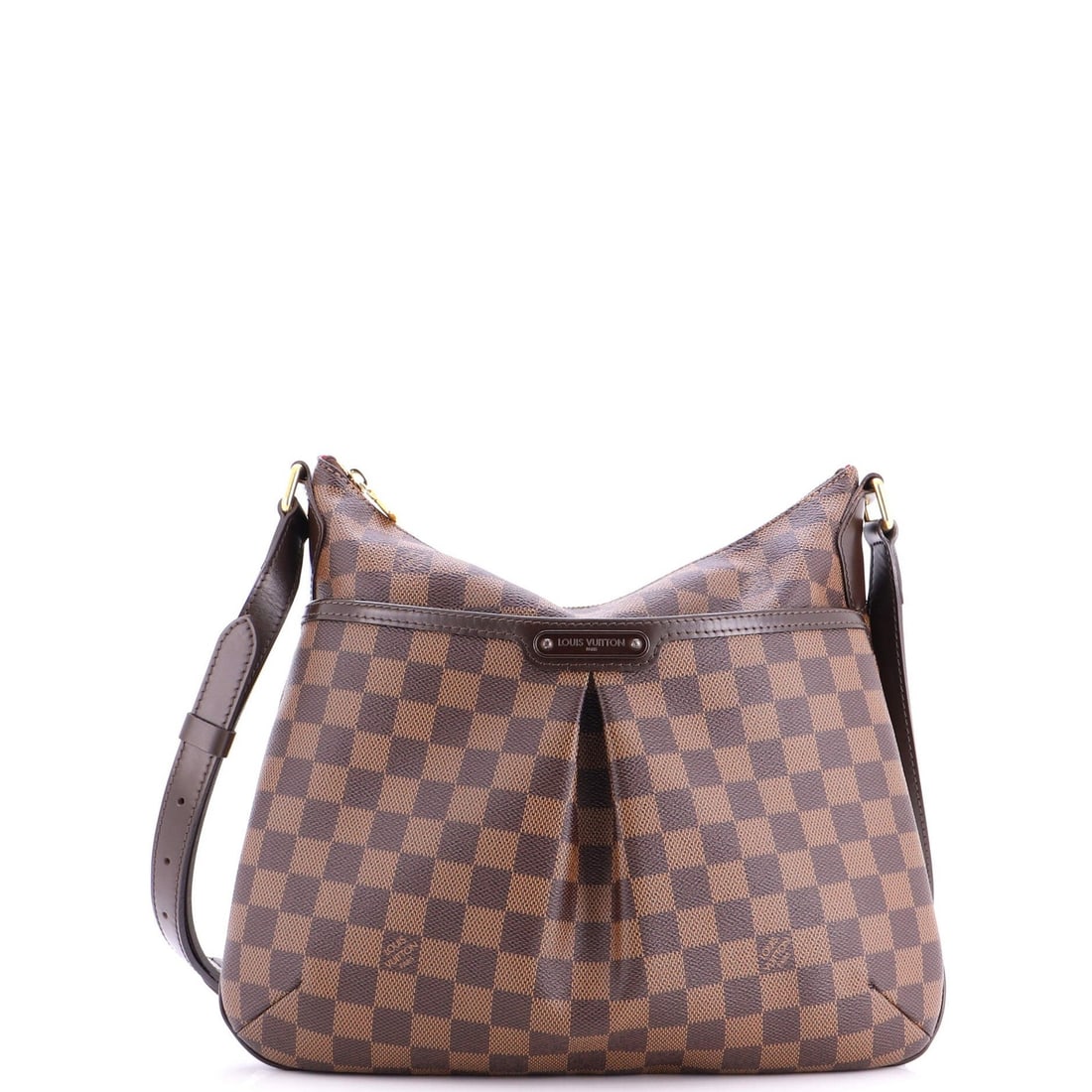 Damier PM Louis Vuitton Handbag Bloomsbury: Damier PM Louis Vuitton Handbag Bloomsbury The Damier PM Louis Vuitton Bloomsbury cross body bag boasts a classic design with a timeless canvas coated exterior in rich brown. Measuring 11" tall and 14