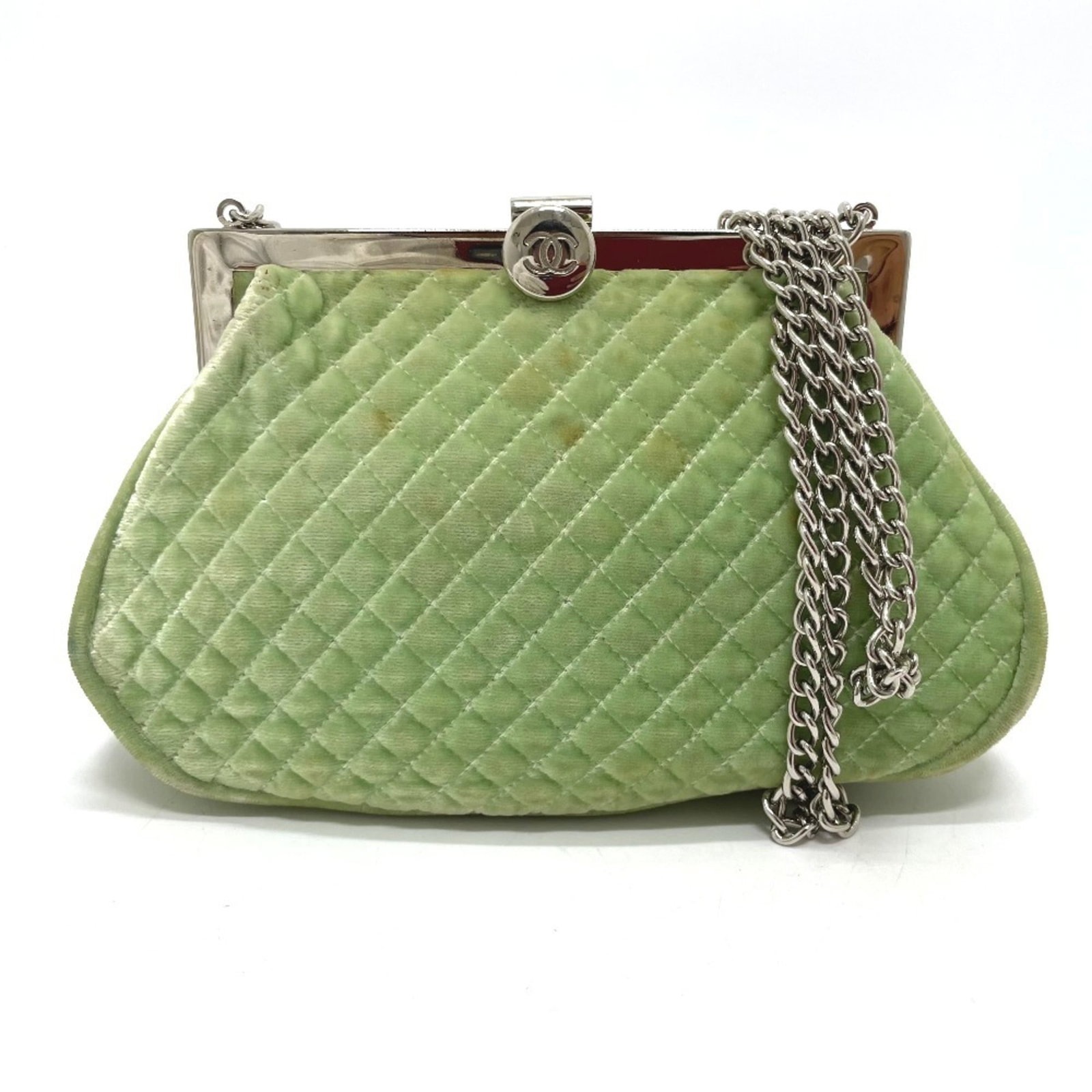 Chanel Shoulder Bag: Chanel Shoulder Bag Chanel Shoulder Bag in Green with Silver Hardware. This pre-owned shoulder bag features a vibrant green color and silver hardware, showcasing its classic Chanel design. With its
