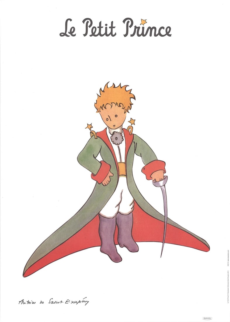 Little Prince Saint Exupery Antoine 27.5" x Red Cape 19.75" Poster 20 (1 of 1)