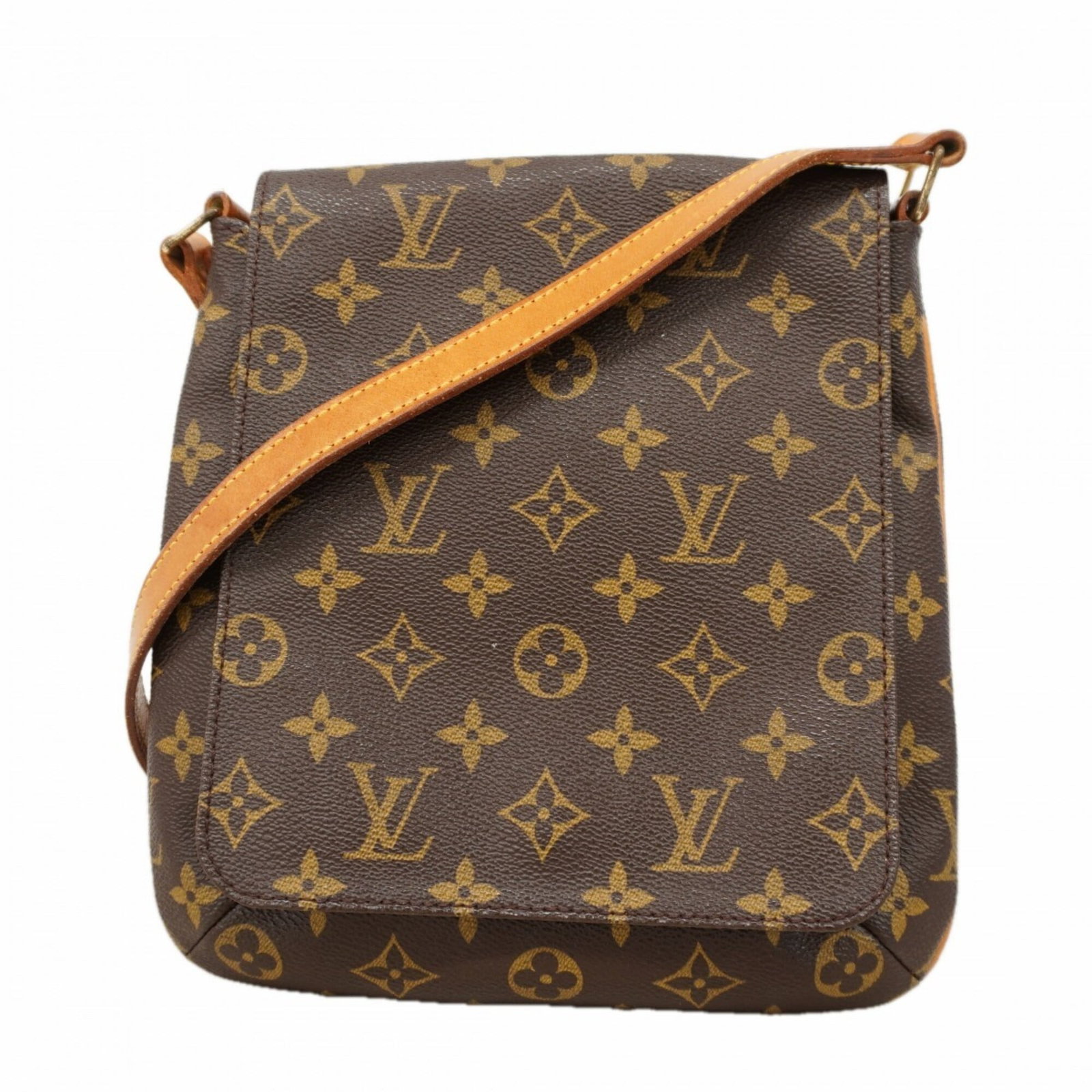 Louis Vuitton Shoulder Bag: Louis Vuitton Shoulder Bag This Louis Vuitton shoulder bag boasts its classic design with a rich brown hue, perfectly balanced proportions, and sturdy construction. Measuring 24cm x 23cm x 7cm, it